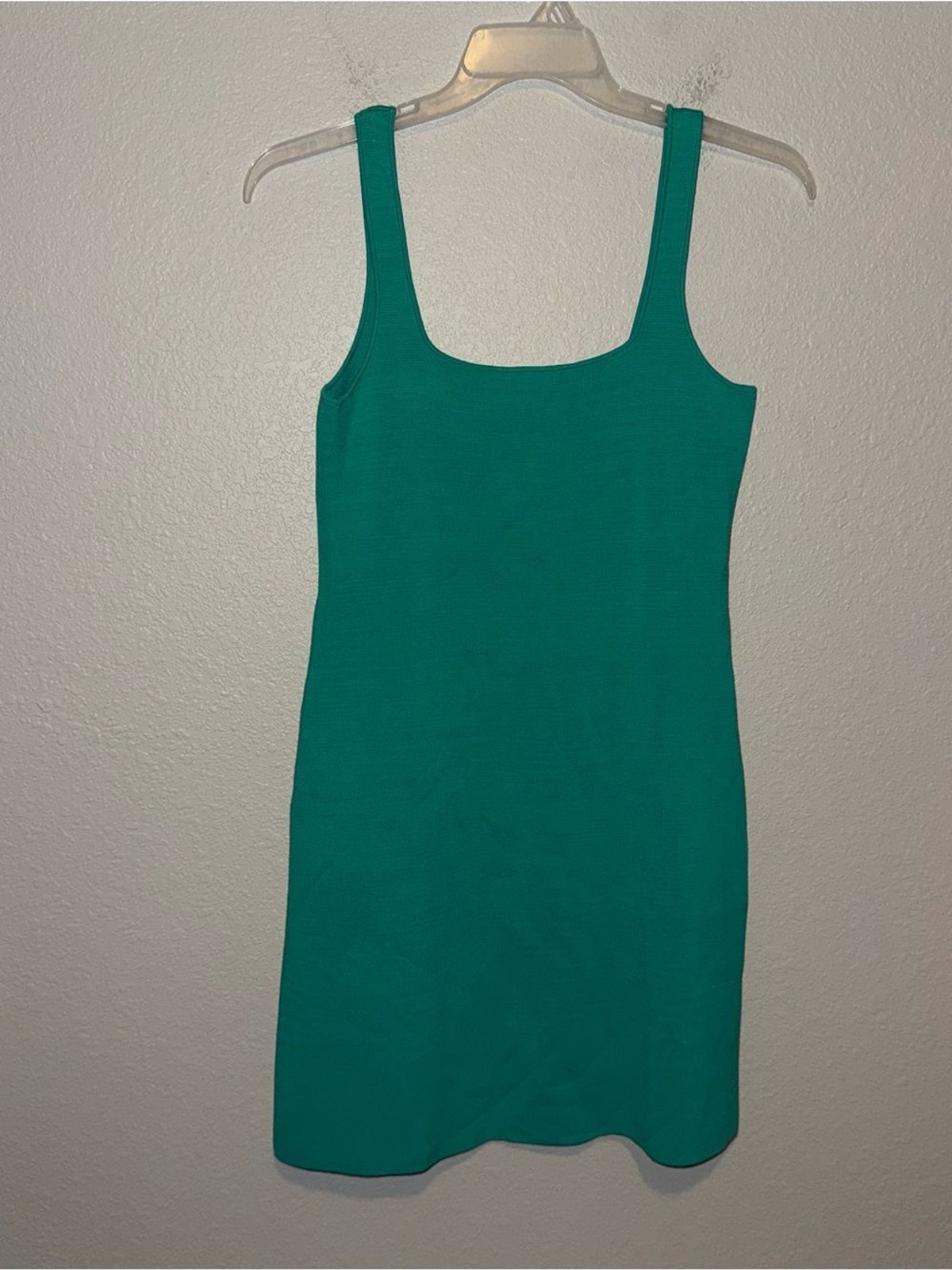 NWT J. Crew Green Squareneck Knit Mini Sweater Dress A-Line Size Medium