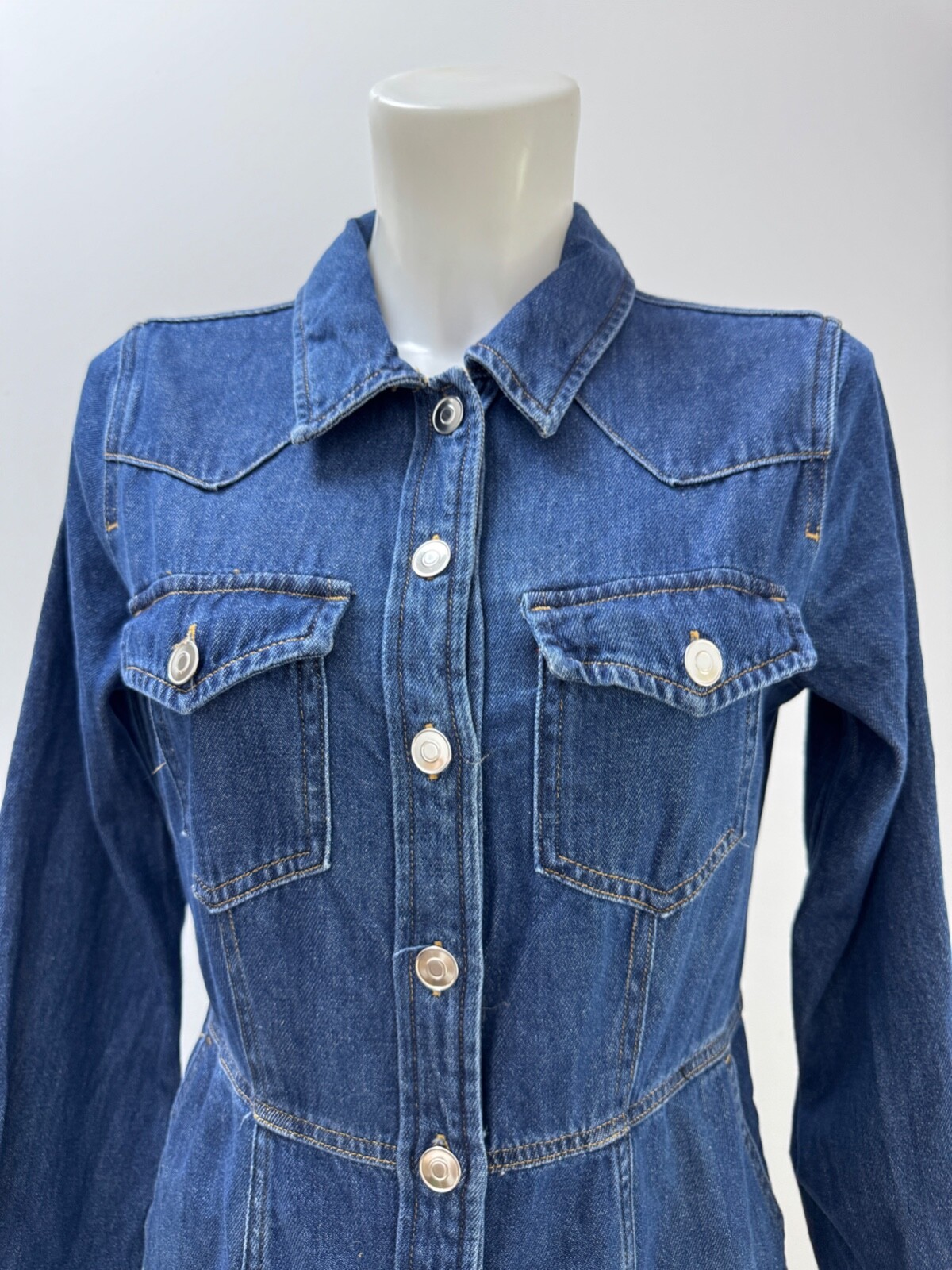 Ladies New Gap Denim Dress With Pockets In 3 colours Size XS S M L XL