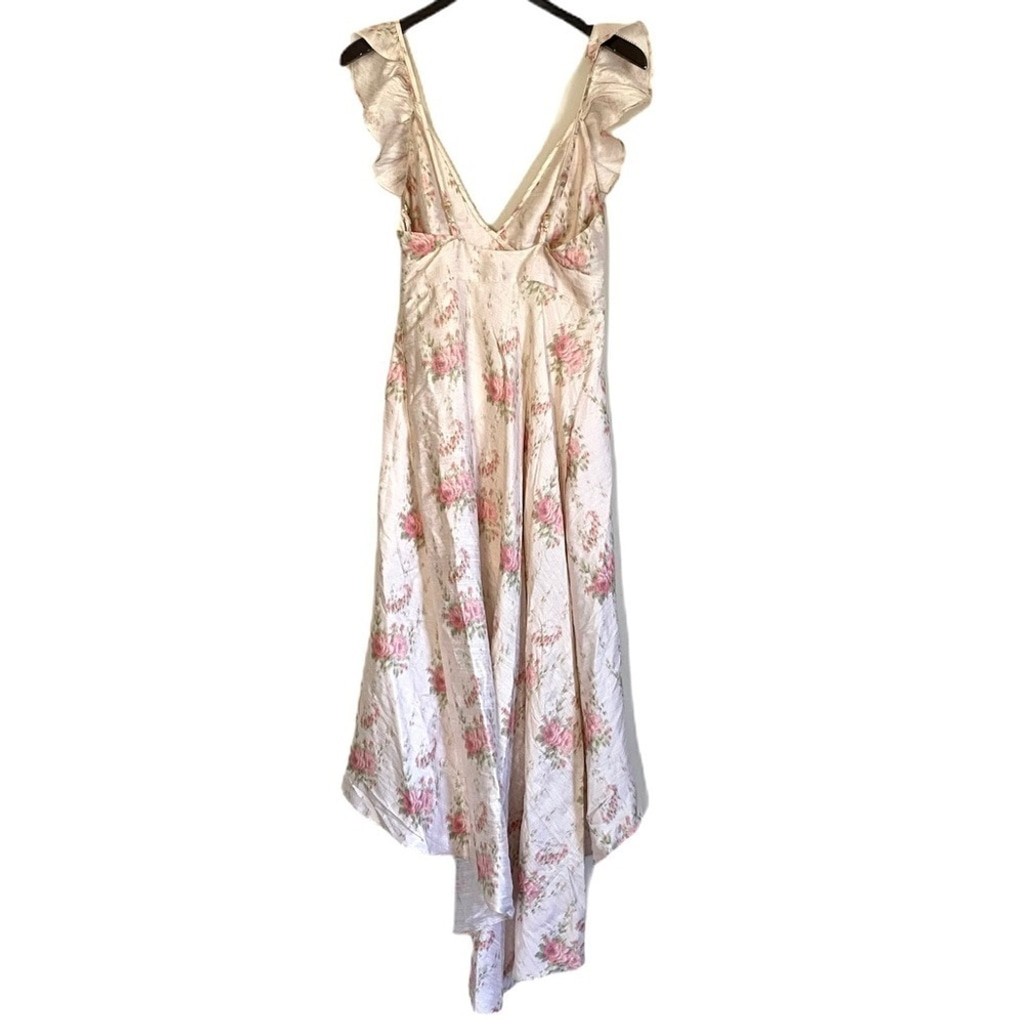 Nwt LOVESHACKFANCY Cosmo Hi Low Floral Dress 2