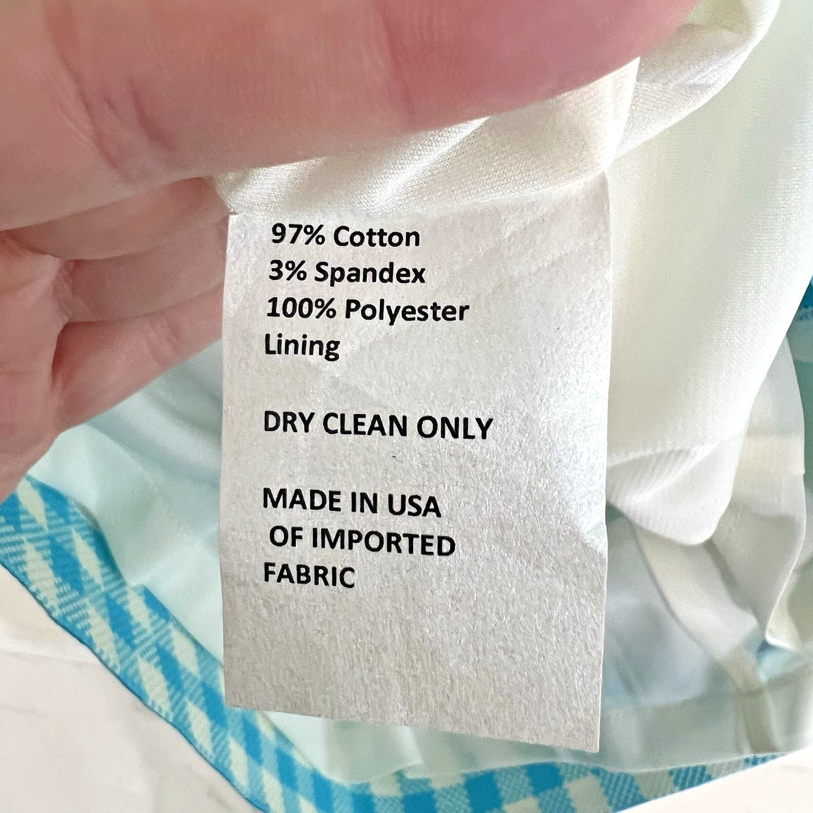 Sara Campbell Cotton Gingham Plaid Boatneck Dress Blue Sz 2 Retro Garden Preppy