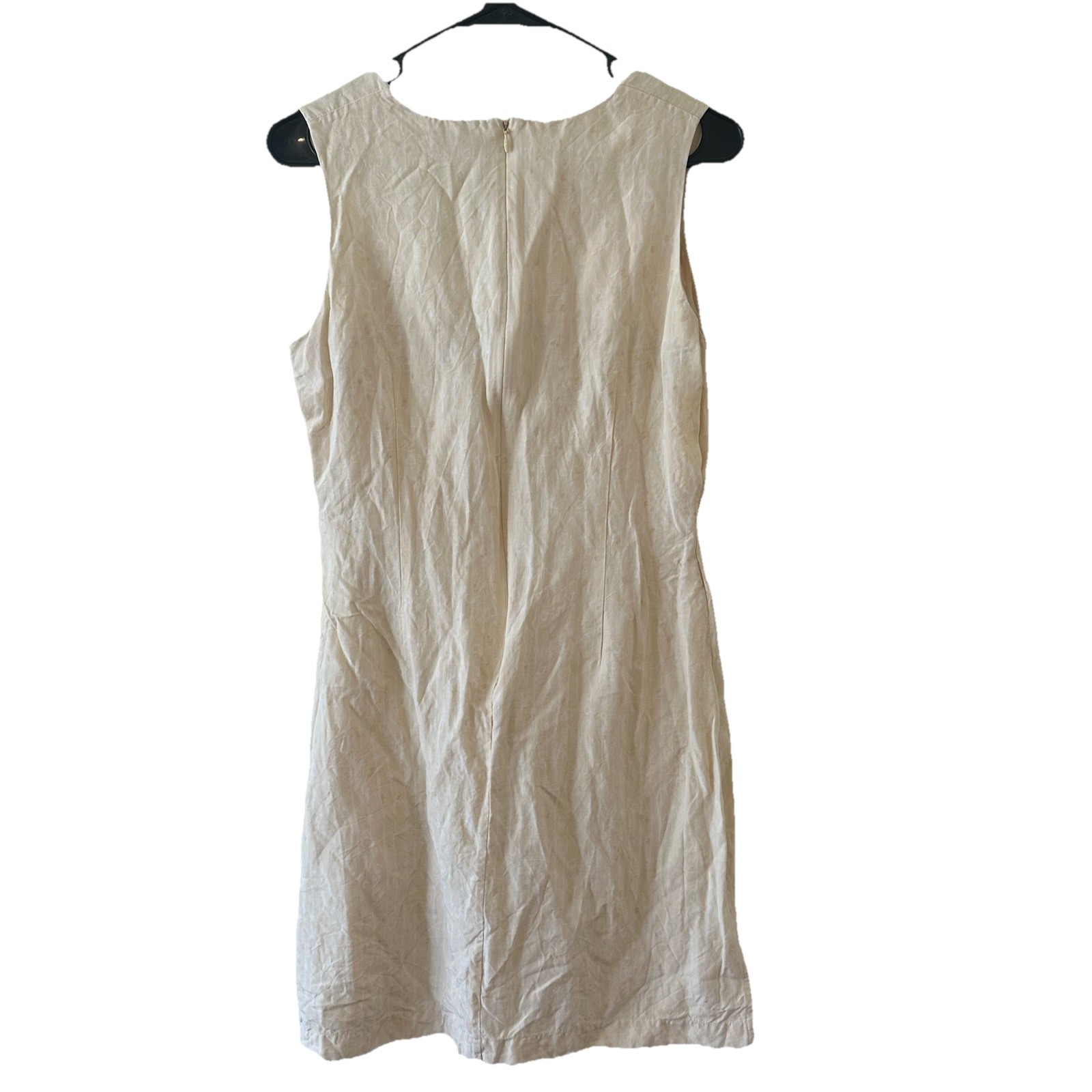 Lord & Taylor Yellow Womens Leaf Print Sleeveless Fit Flare Sheath Dress Size 6
