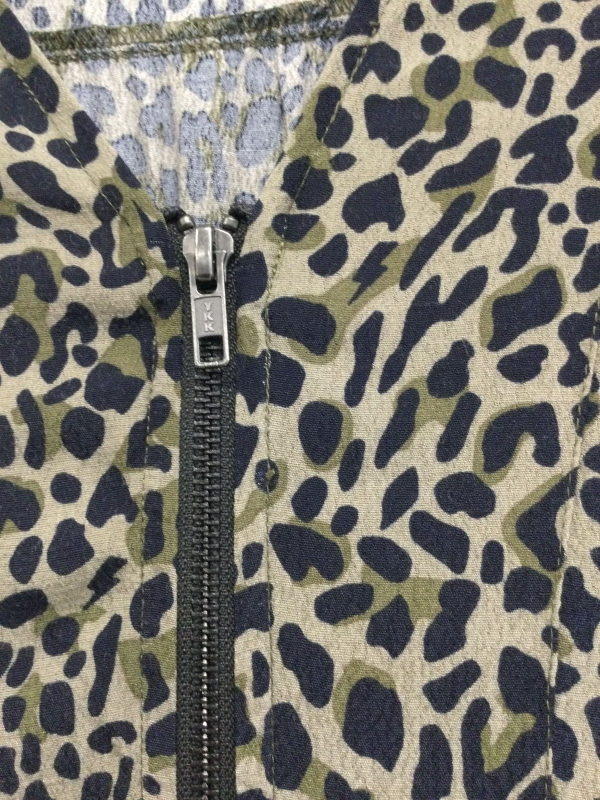 Scamp & Dude Leopard Print Zip Up Maxi Dress Size 16 Black and Olive (SR121X17)