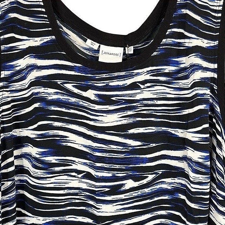 NWT Junarose Sleeveless Mini Dress Shift Lightweight Animal Print Size 22