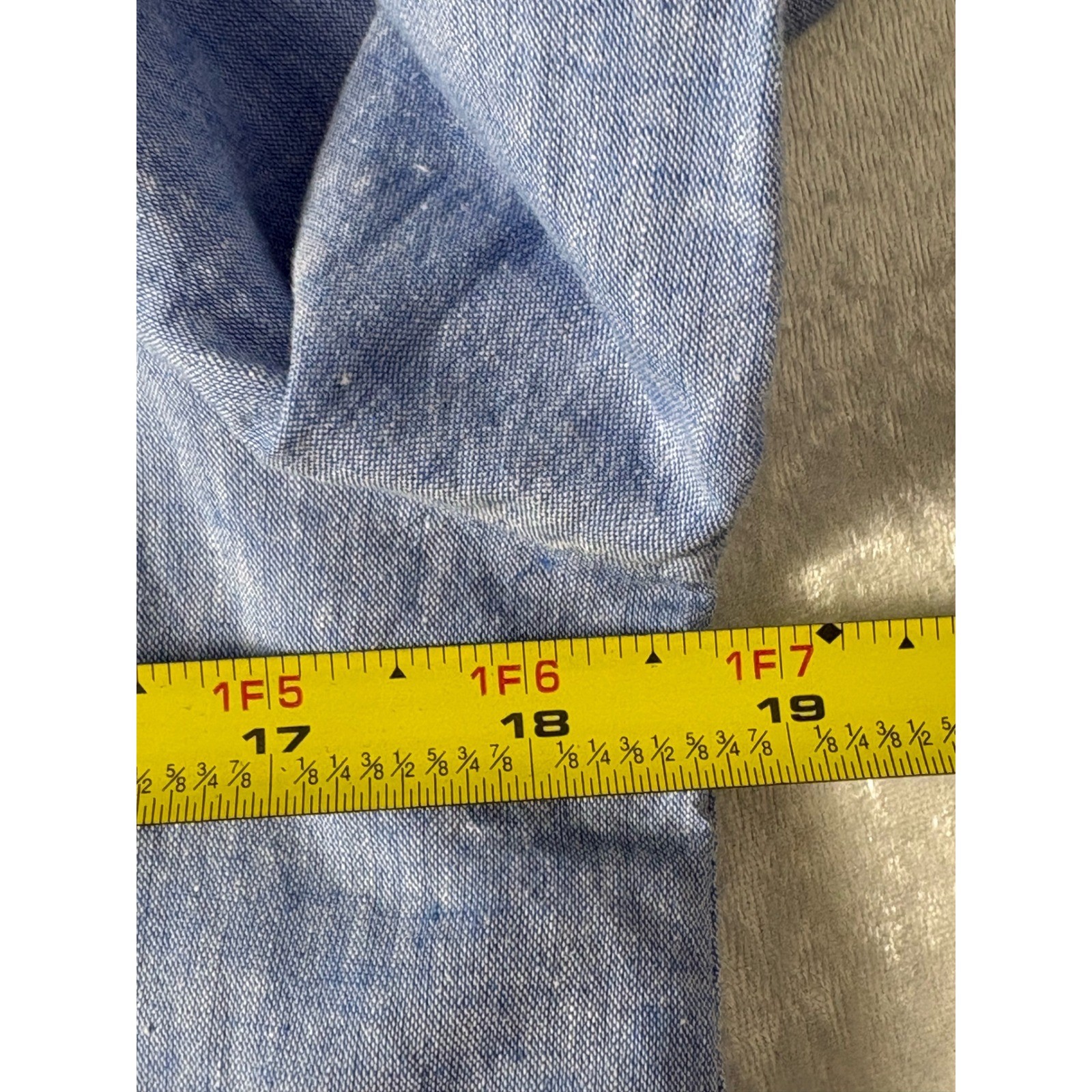 Tuckernuck Callahan Blue Chambray Ruffle Hem Shirt Dress XS Y20060T