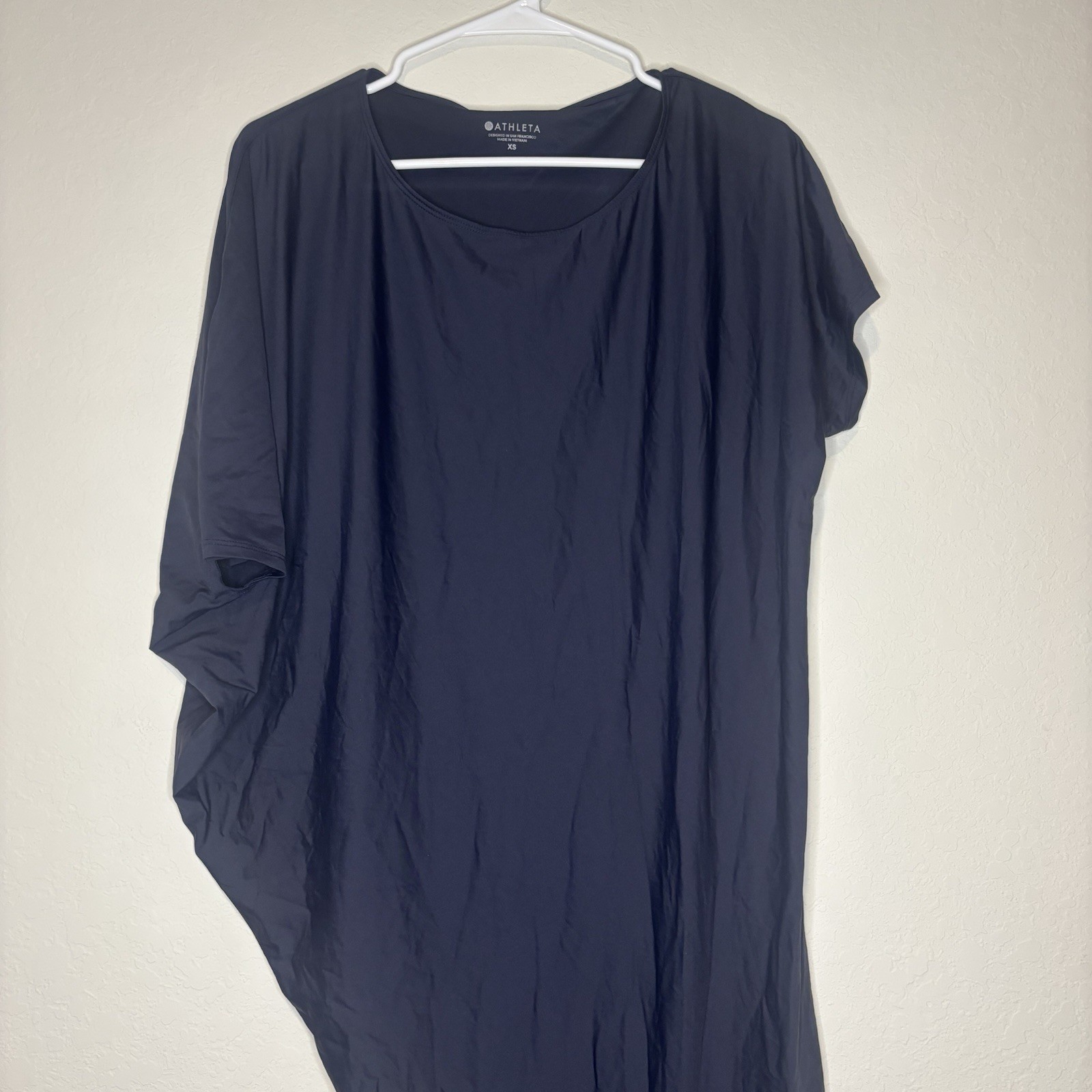 Athleta Sunlover Hilo UPF Dress Navy Asymmetric Stretch XS