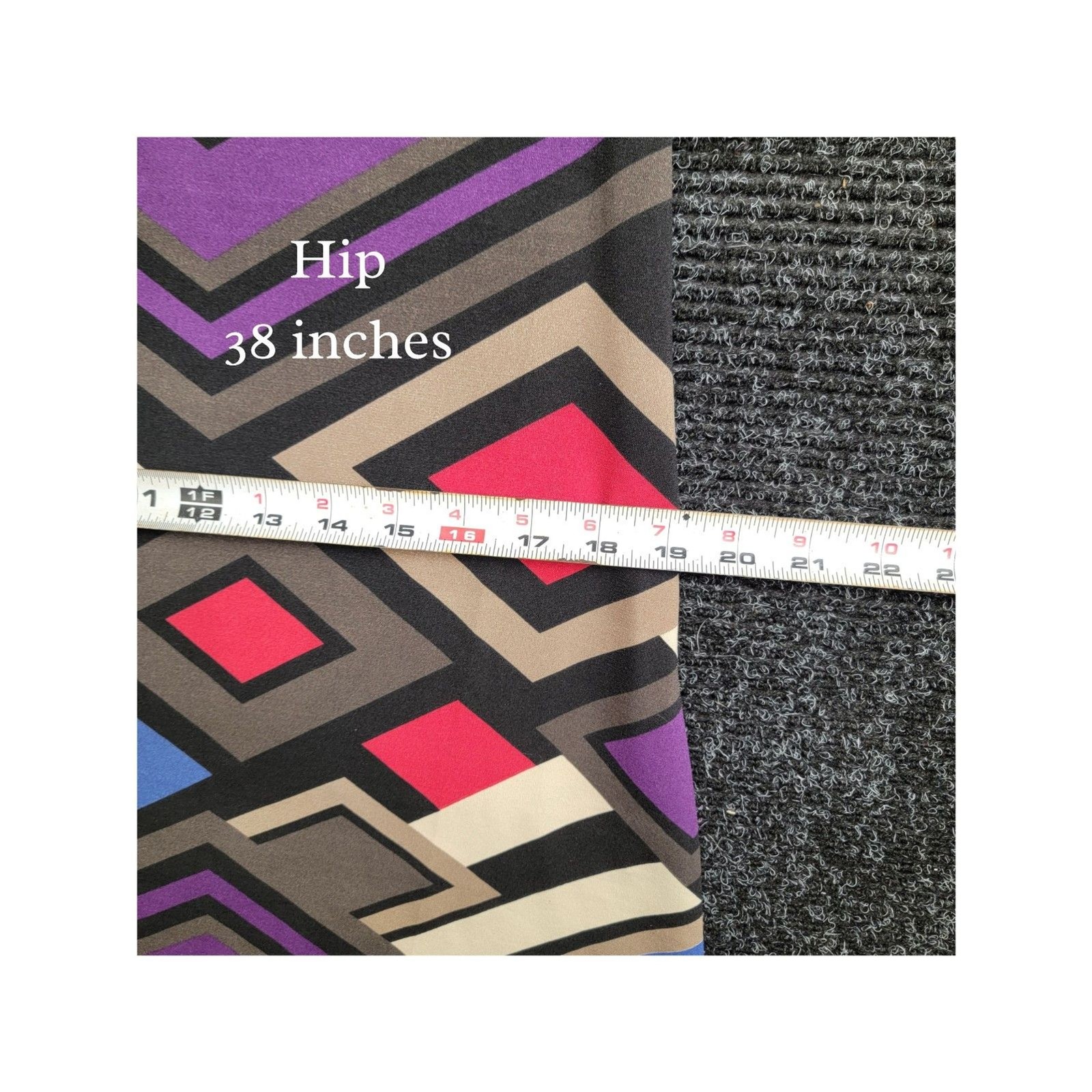 MTC Collection Women’s Medium Dress 70s Retro Geometric Colorblock Aztec Print
