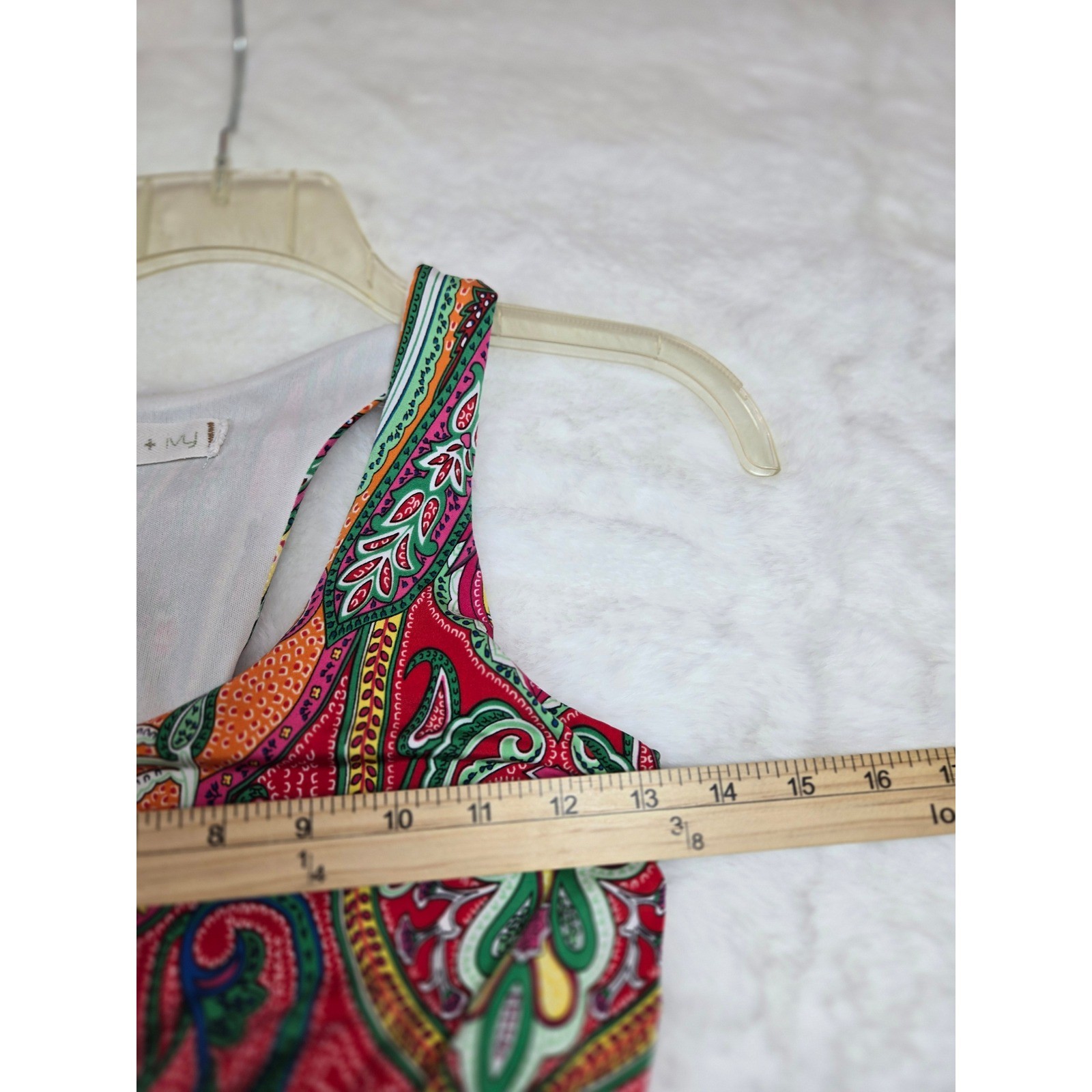 Paisley Maxi Dress Racerback Boho Resortwear Retro Hippie Small S Festival