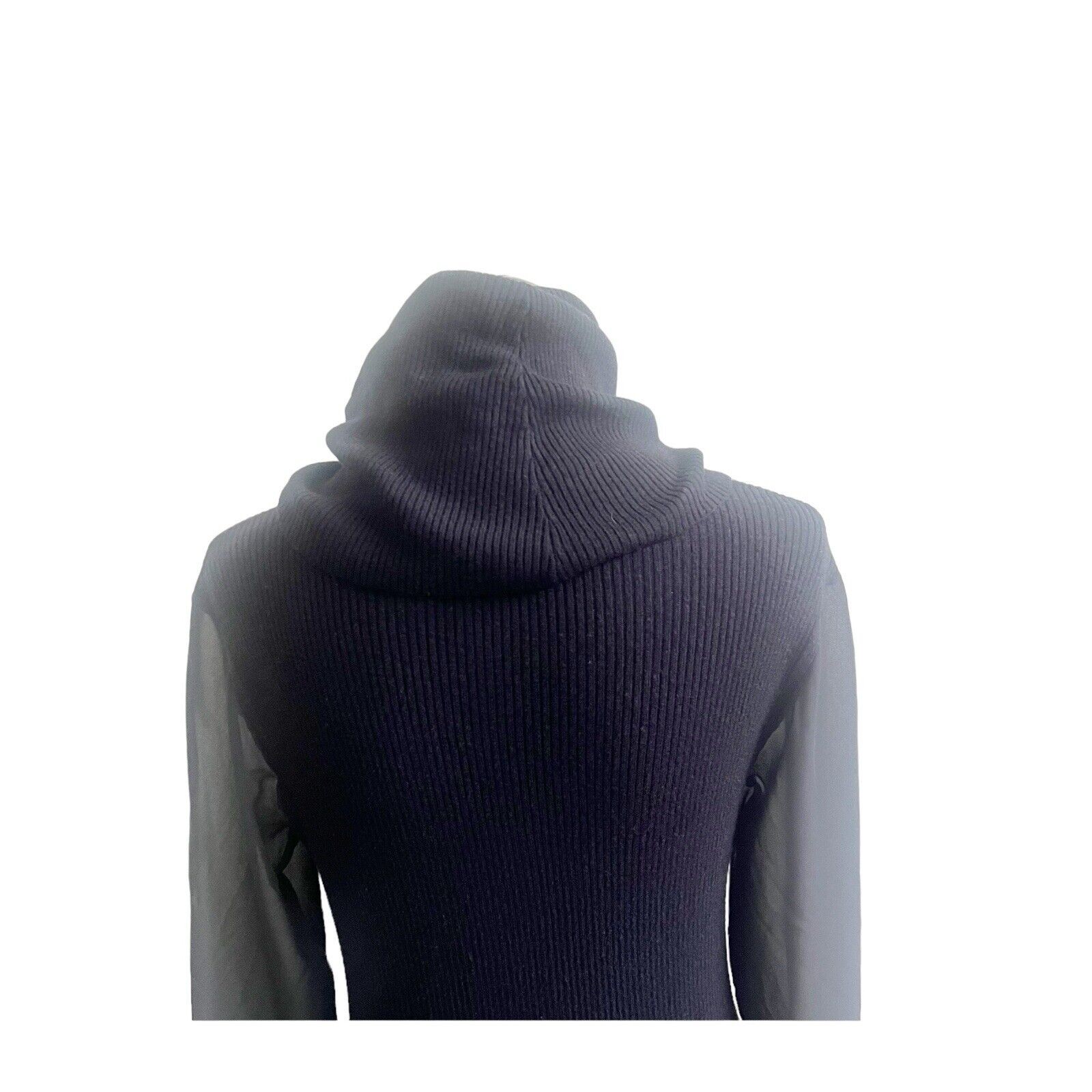 All Saints Milo Funnel Sweater Dress Black Size 6 Wool Cashmere Blend Minimalist