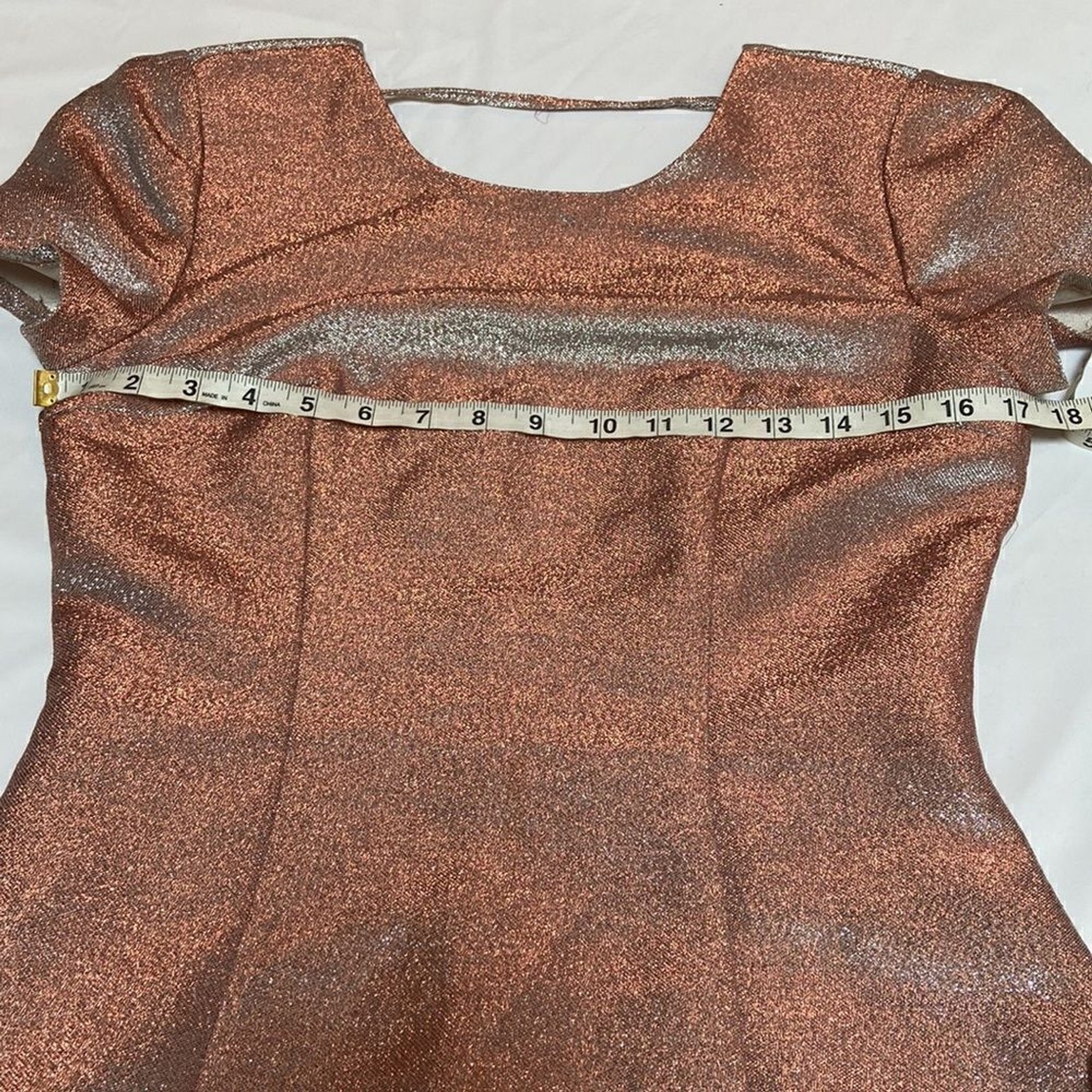 Express Rose Gold Metallic Shimmer Open Back