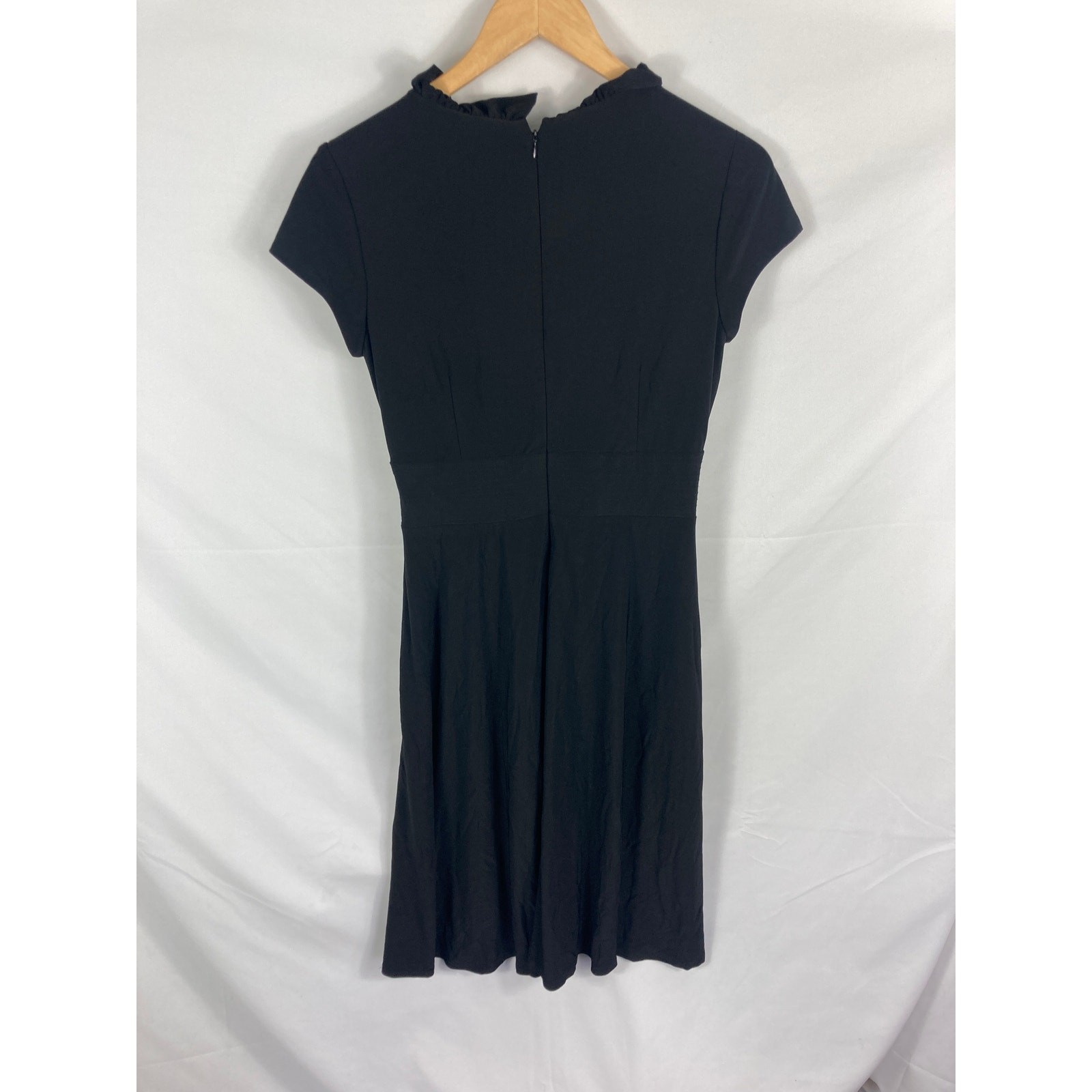 Eliza J Side Tie Ruffle Black Dress Size 8