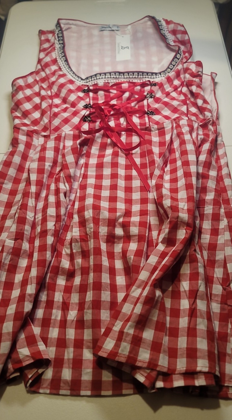 Jasambac 2XL Embroidered German Dirndl Dress folk festival attire Oktoberfest
