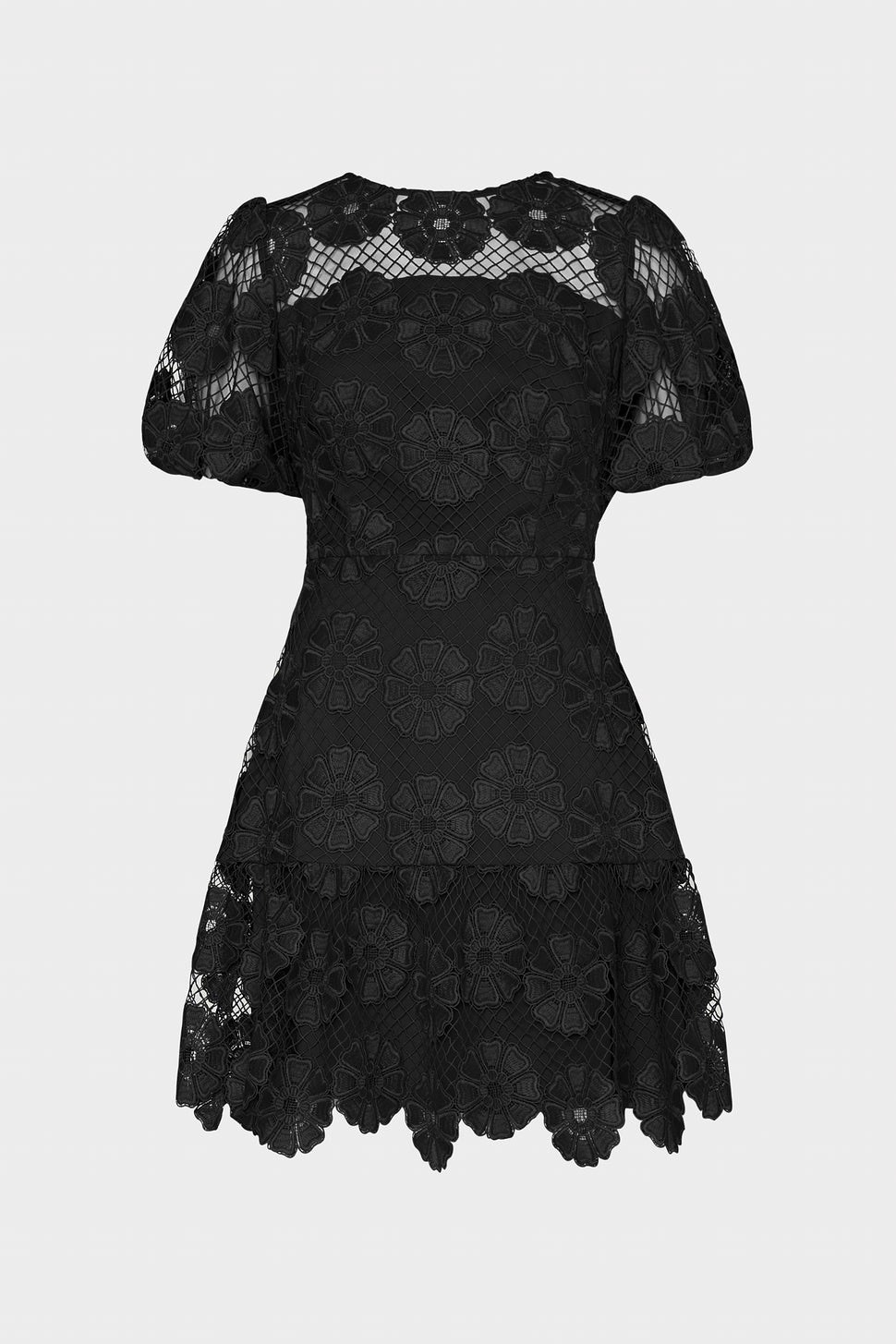 Milly Lace Black Mini Knee Length Yasmin Dress Daisy EUC 8 Medium