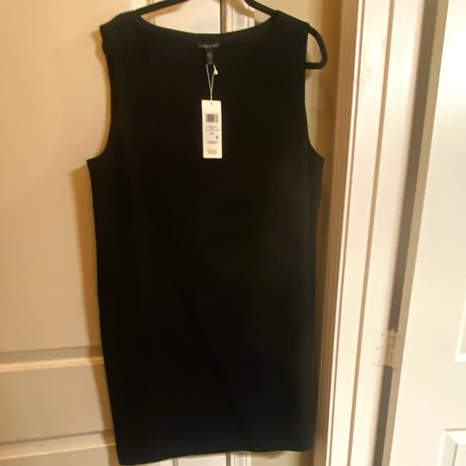 Women’s black sleeveless dress by Eileen Fisher L – new /tags – knee length