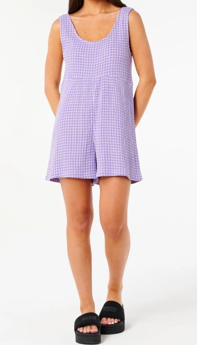 RIP CURL PREMIUM SURF CHECK Women’s Romper – Purple – Medium – NWT