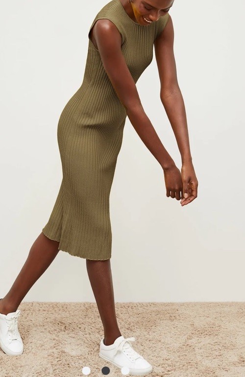 MM. Lafleur Dylan Dress Slinky Knit Safari Green Size XS
