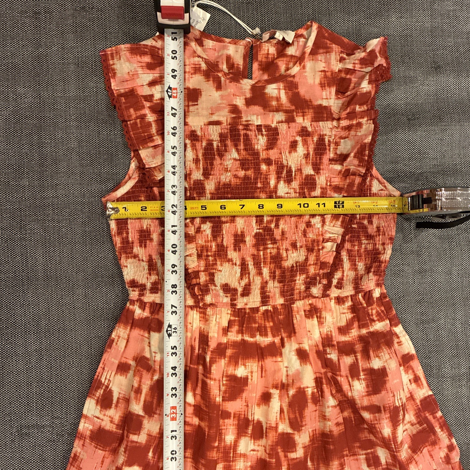 Banjanan S Small Iris Dress Print Cotton Midi