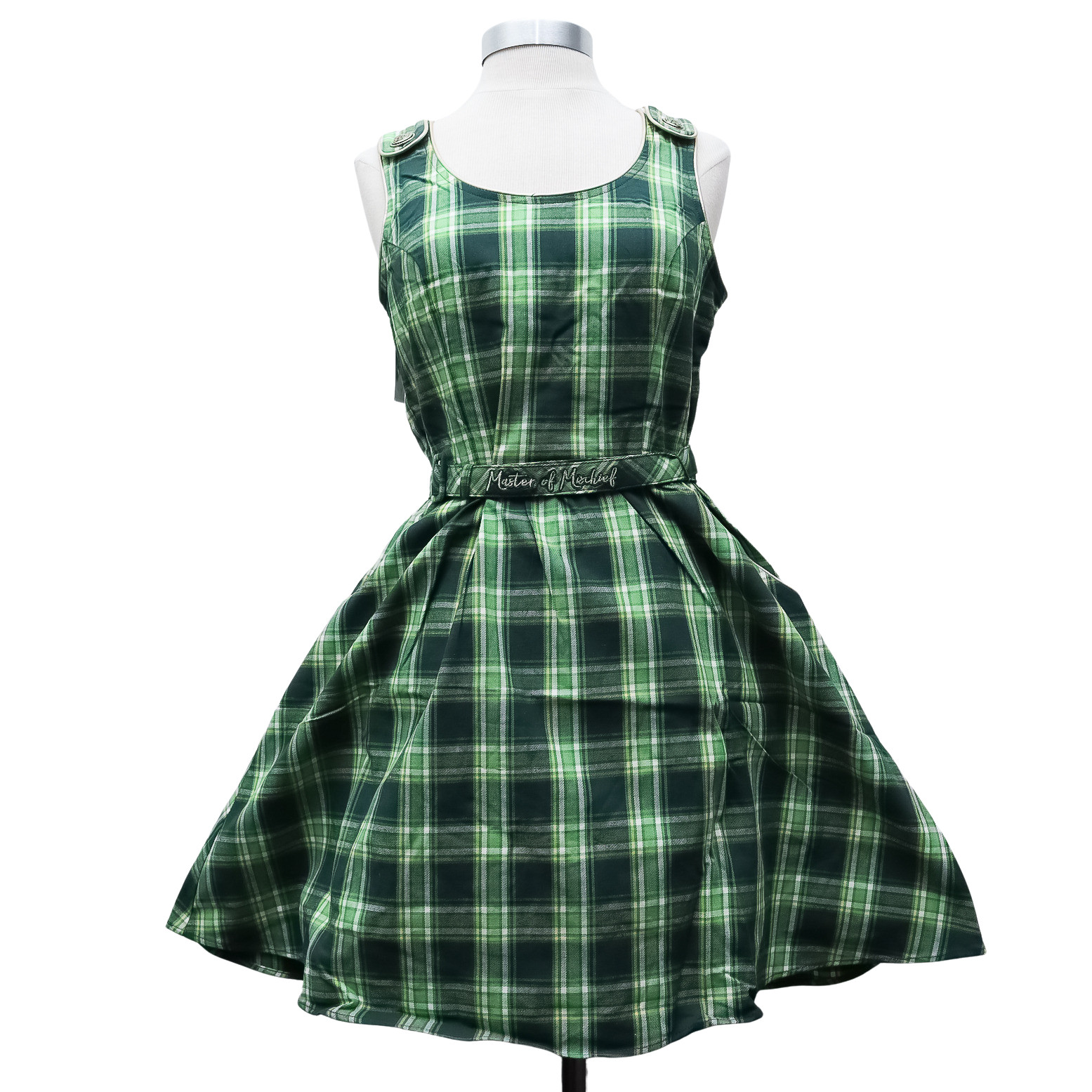 Loungefly Stitch Shoppe Disney Marvel Loki Master of Mischief Green A-Line Dress