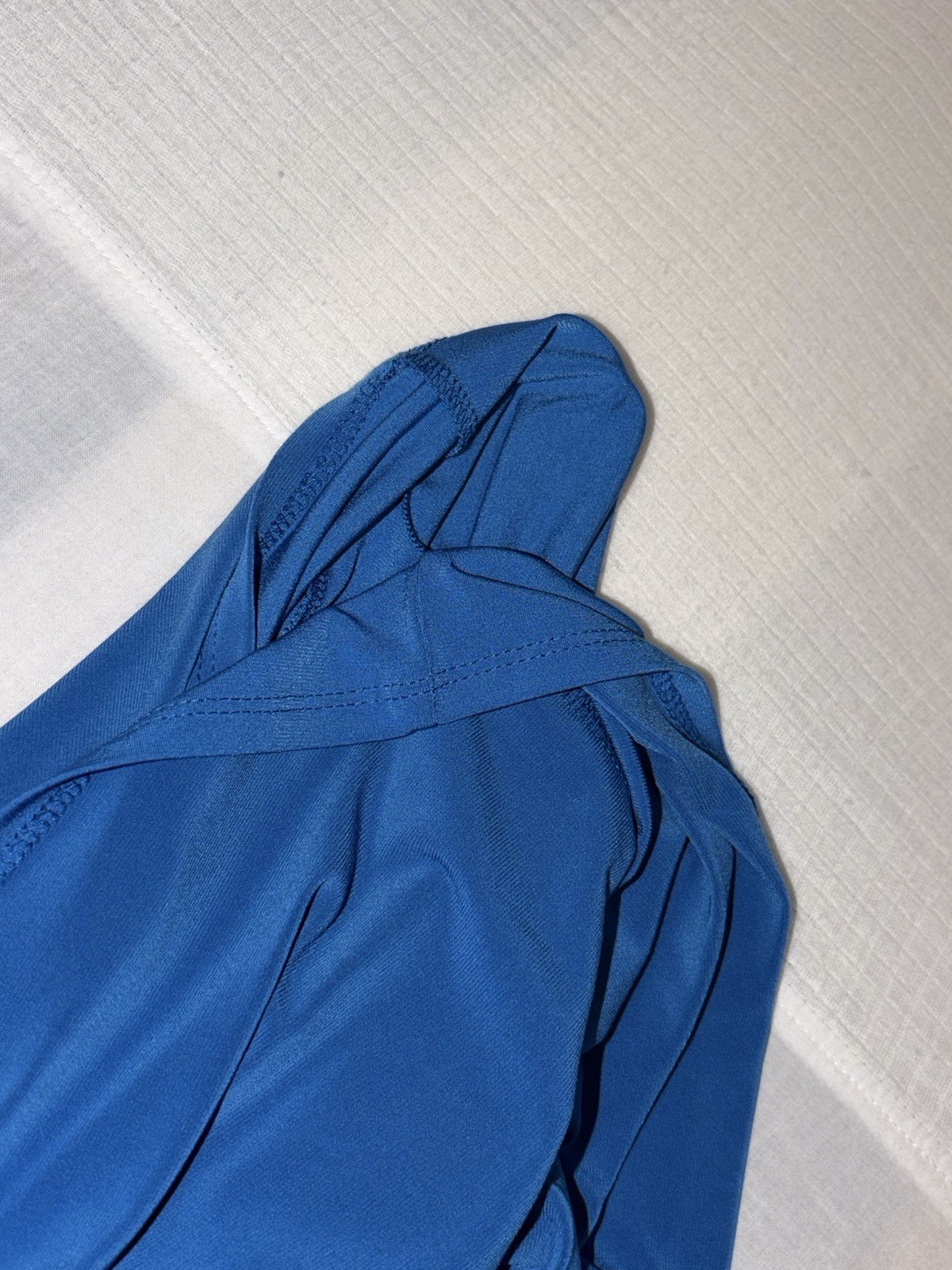 Lauren Ralph Lauren Womens Cowl Neck Jersey Sheath Dress Size 6 Blue Cap Sleeves