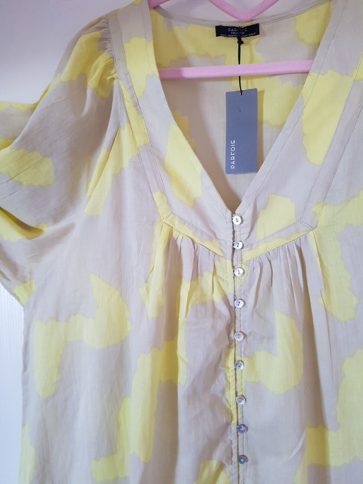 PARFOIS Summer Beach Maxi Dress Robe Cover Up Flowing Relaxed Sz M/L Holiday
