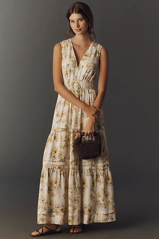 Anthropologie – Somerset Linen Sleeveless Maxi Dress Sale OFF