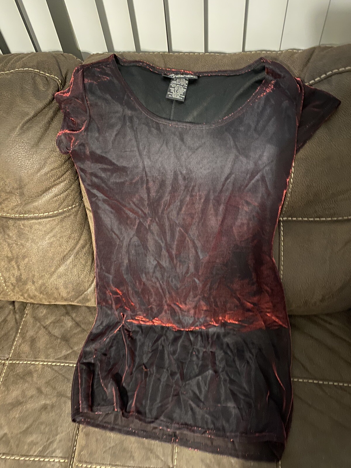 Juniors No Bounderies Red an Black Dress Size 7/9 (4O10)