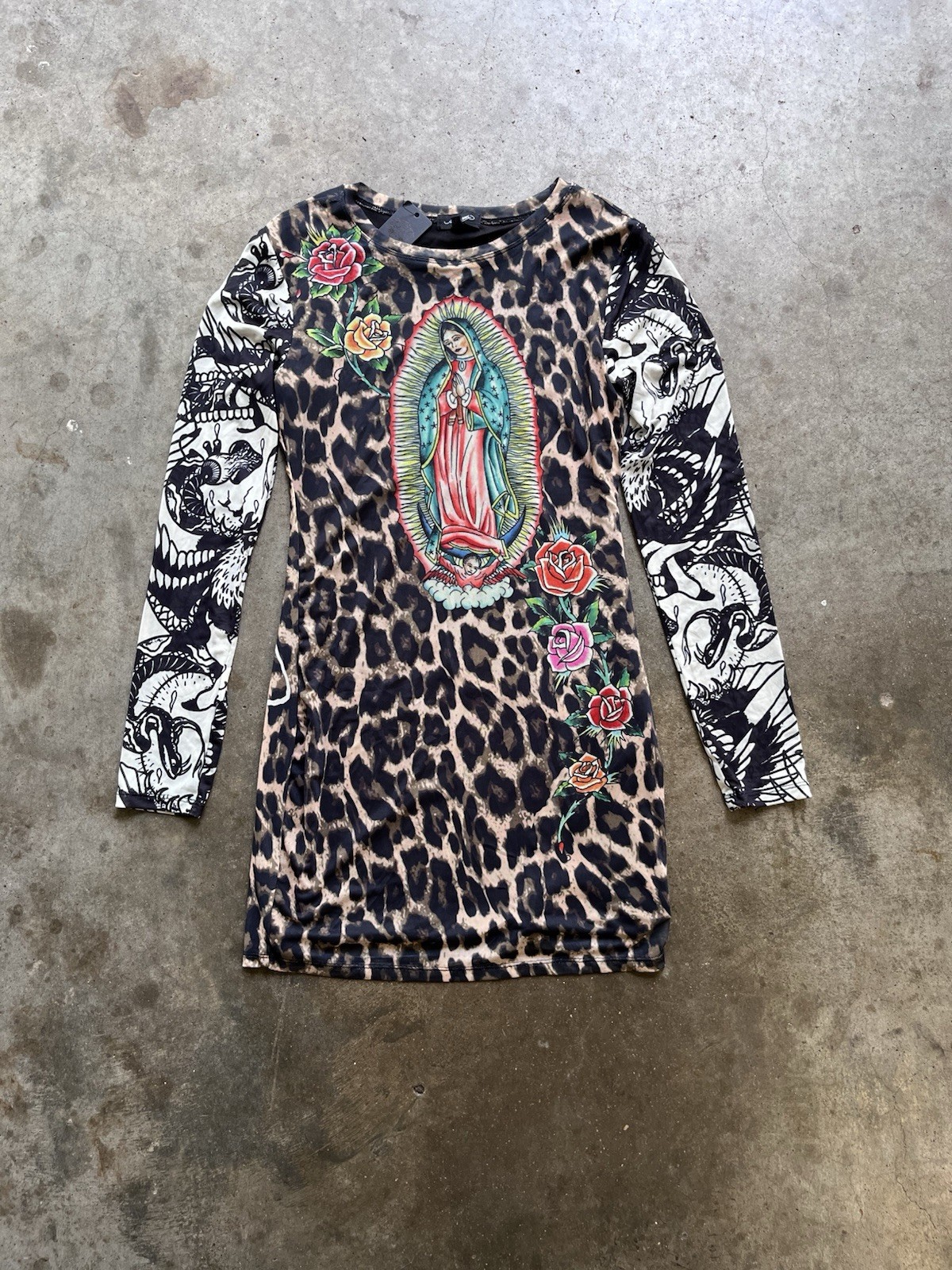 Ed Hardy Virgin, Mari Men’s Mini Leopard Print Dress Size S New With tags
