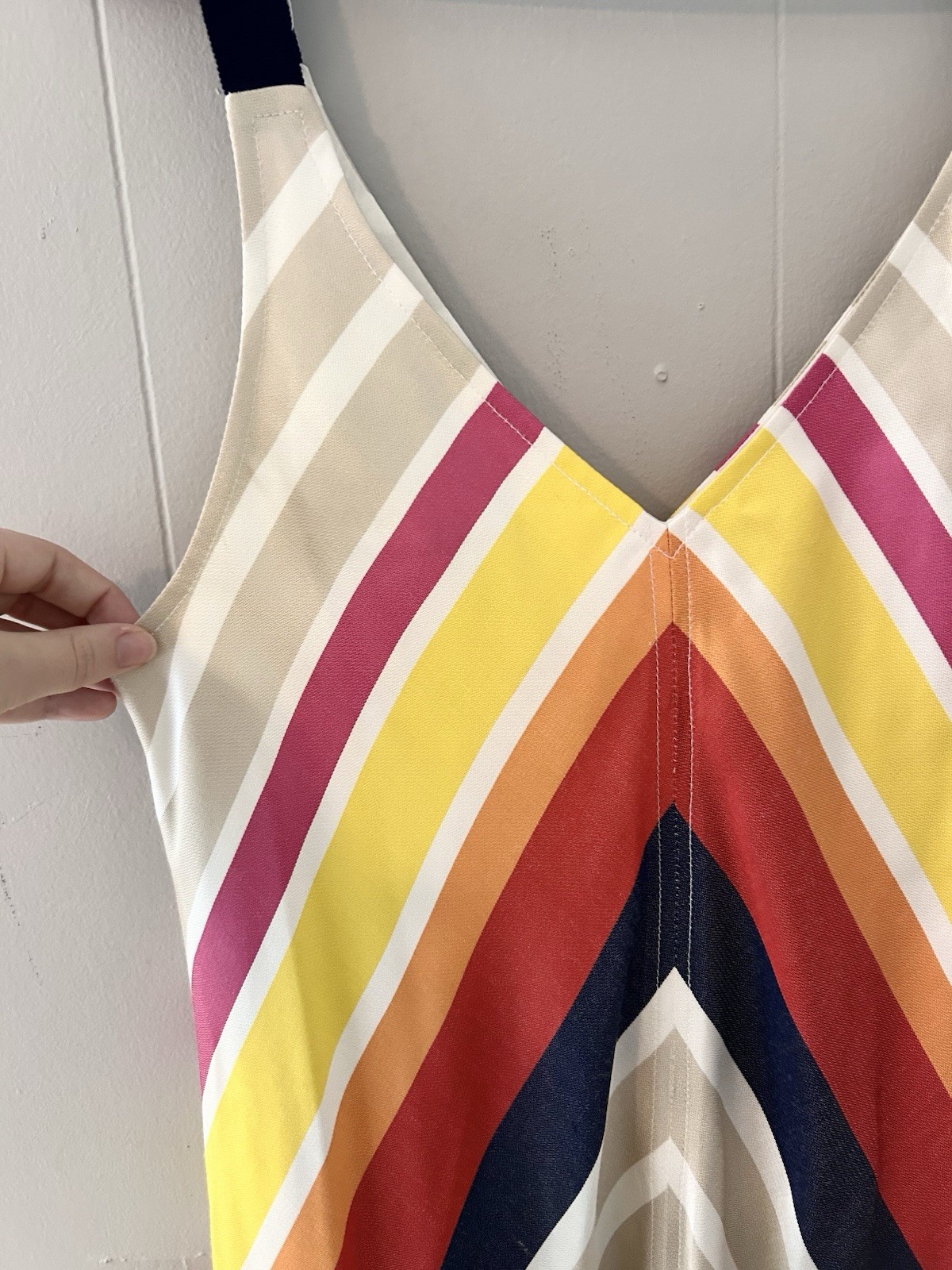 Trina Turk Cayson Dress Chevron Print Size Large