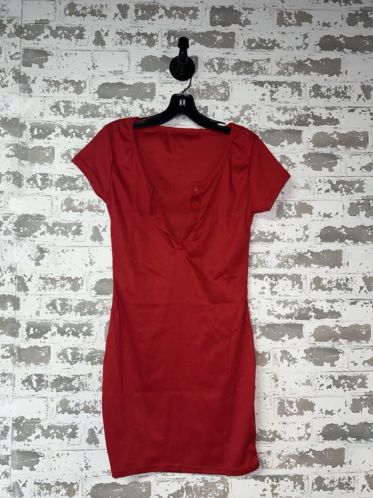 NWT! Fashion Sexy Lounge Ribbed T-Shirt Bodycon Dress Size Medium RED