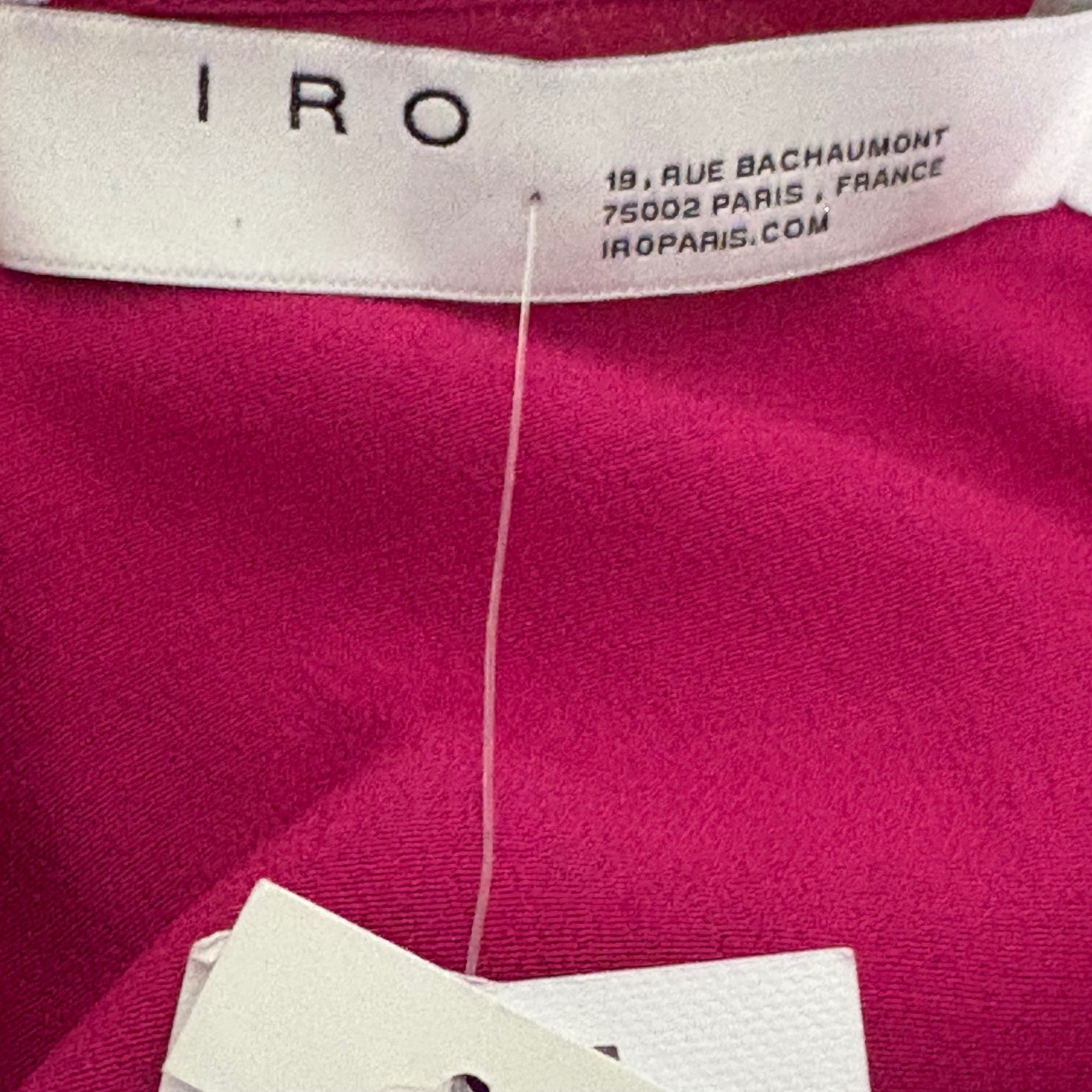 IRO Zestful Fuchsia Pink Lace Ruffle Mini Dress Size EU 38 US 6
