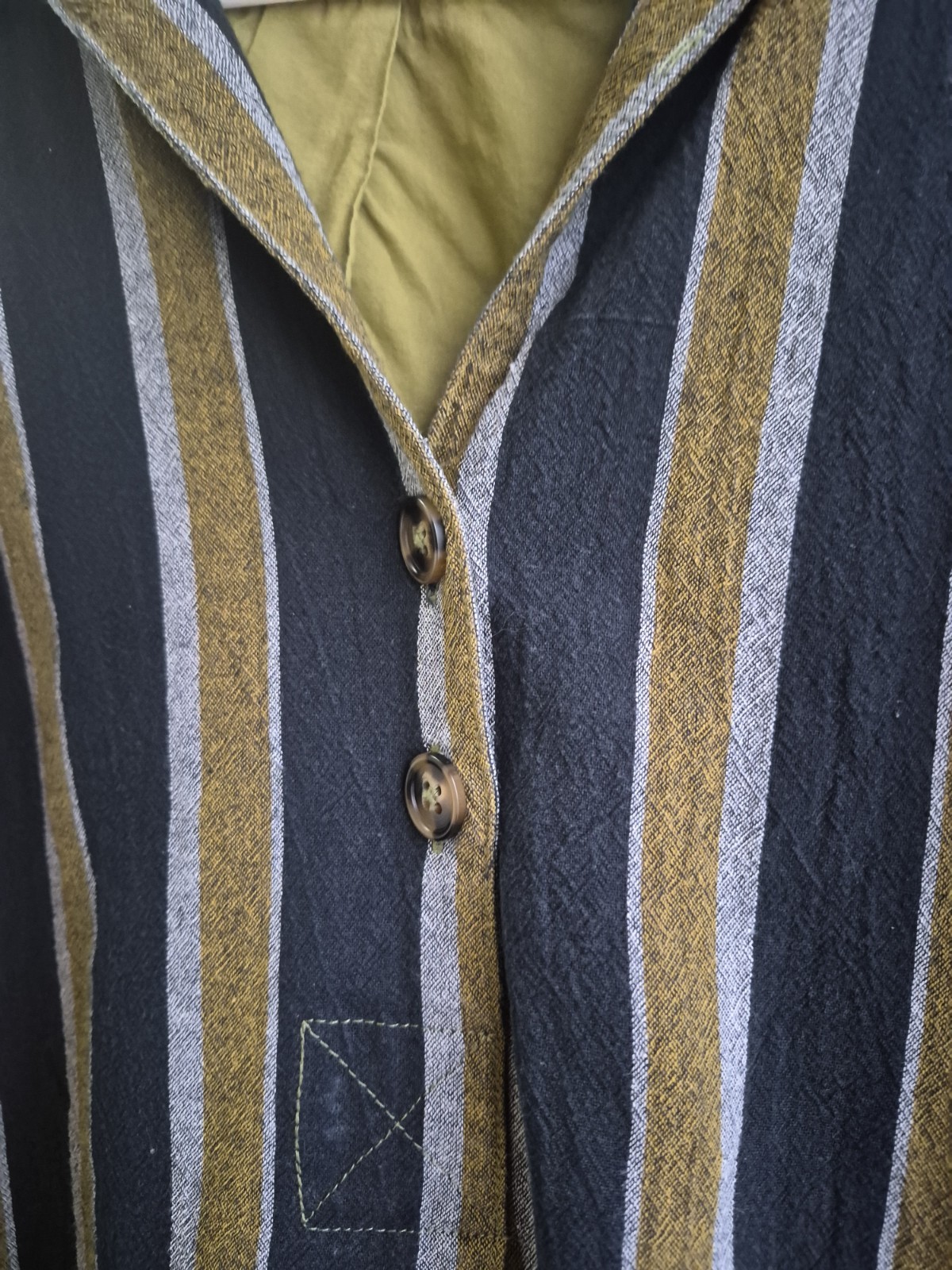 Effortless Elegance: Saint Geraldine 100% Cotton Striped Tunic Dress S
