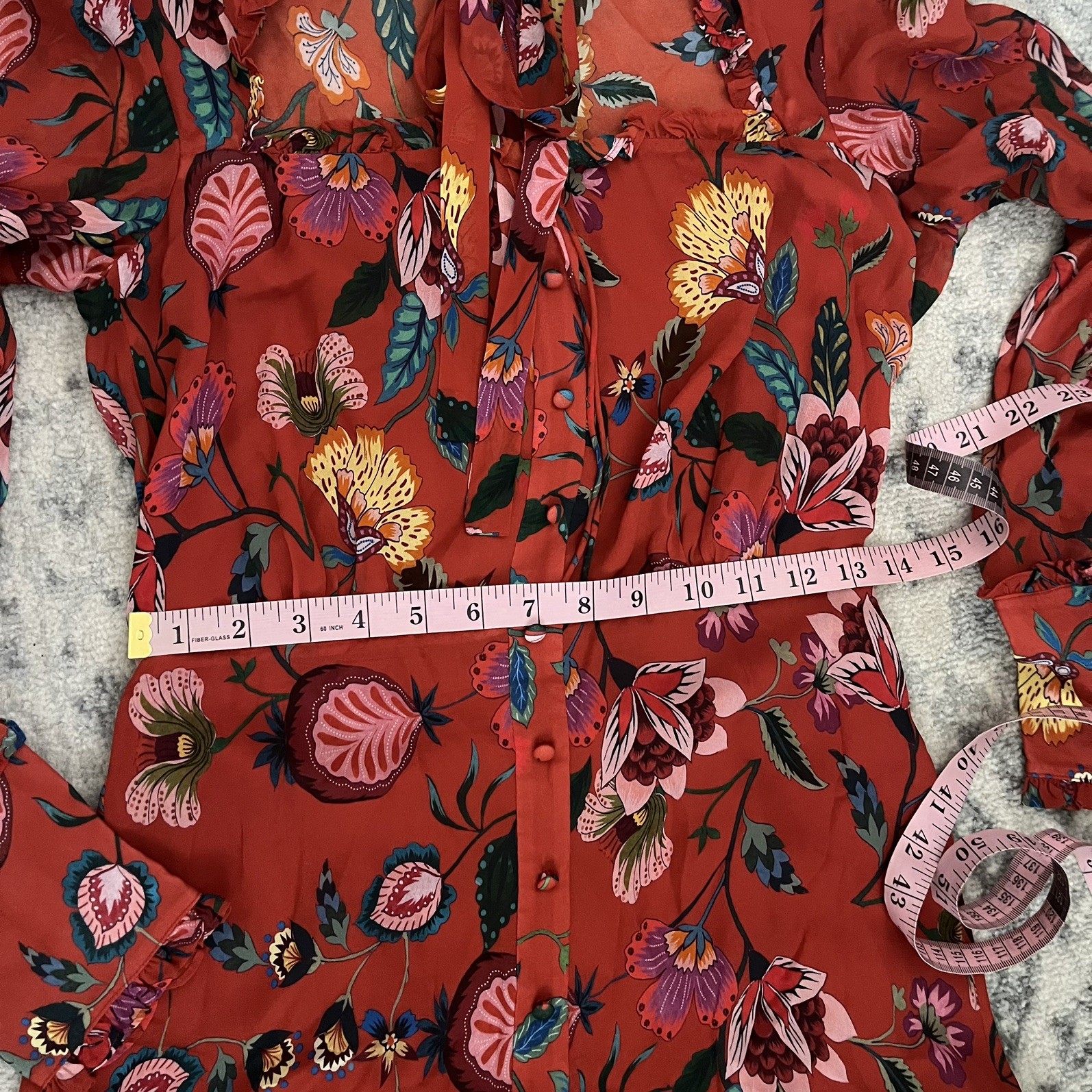 ALEXIS Morgana Chiffon Mini Dress In Red Floral Sz S Party Cocktail Feminine