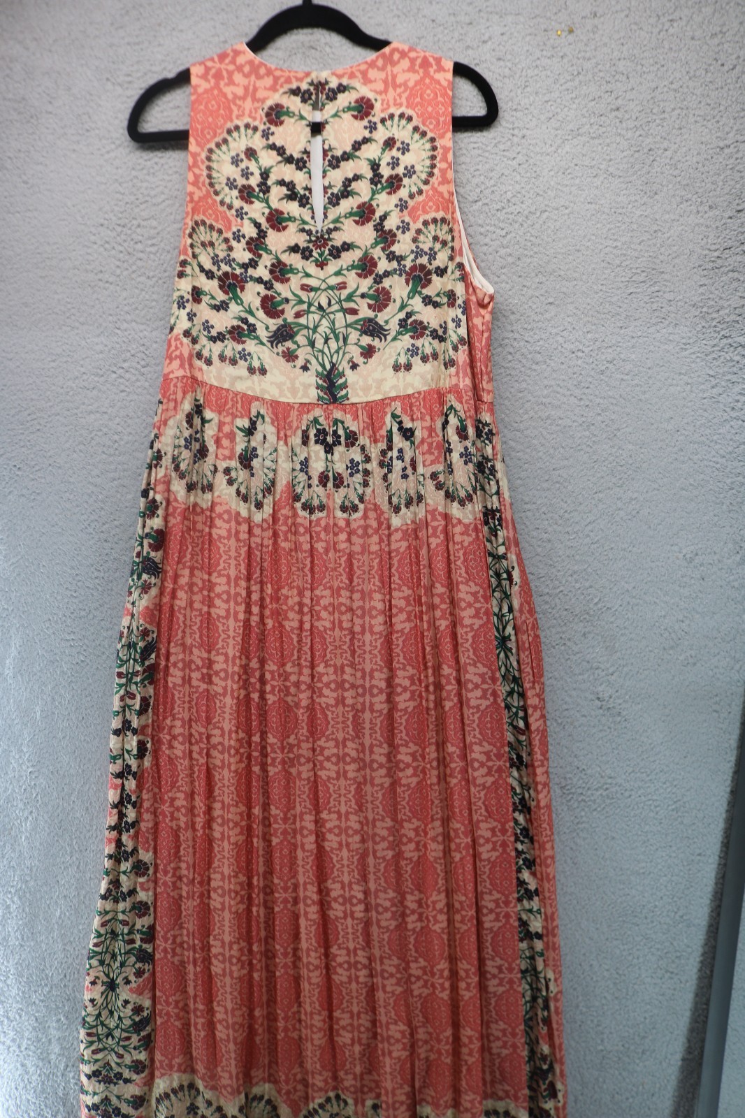 Bhanuni by Jyori Anthropologie Beaded Floral Maxi Dress-Medium-Cottagecore-Boho