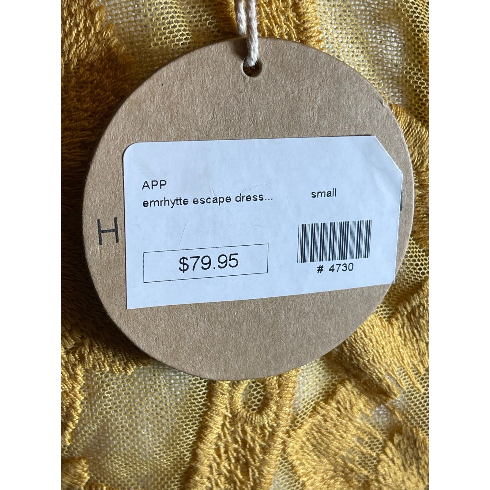 Honey Punch Chloe Lace Maxi – Mustard Yellow / Gold Boho Plunging V-Neck Small
