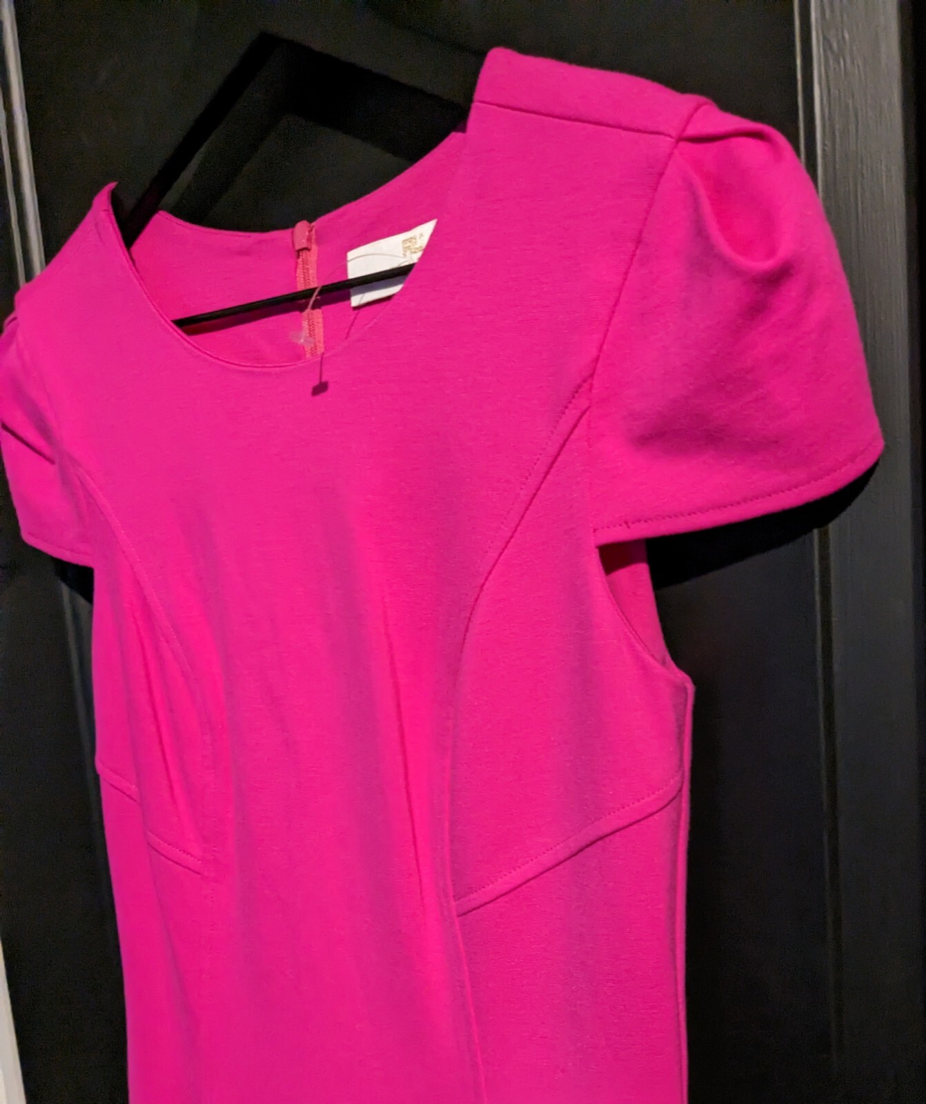 Amanda Uprichard Women’s Cold Shoulder Sleeve Hot Pink Mini Dress Size Small