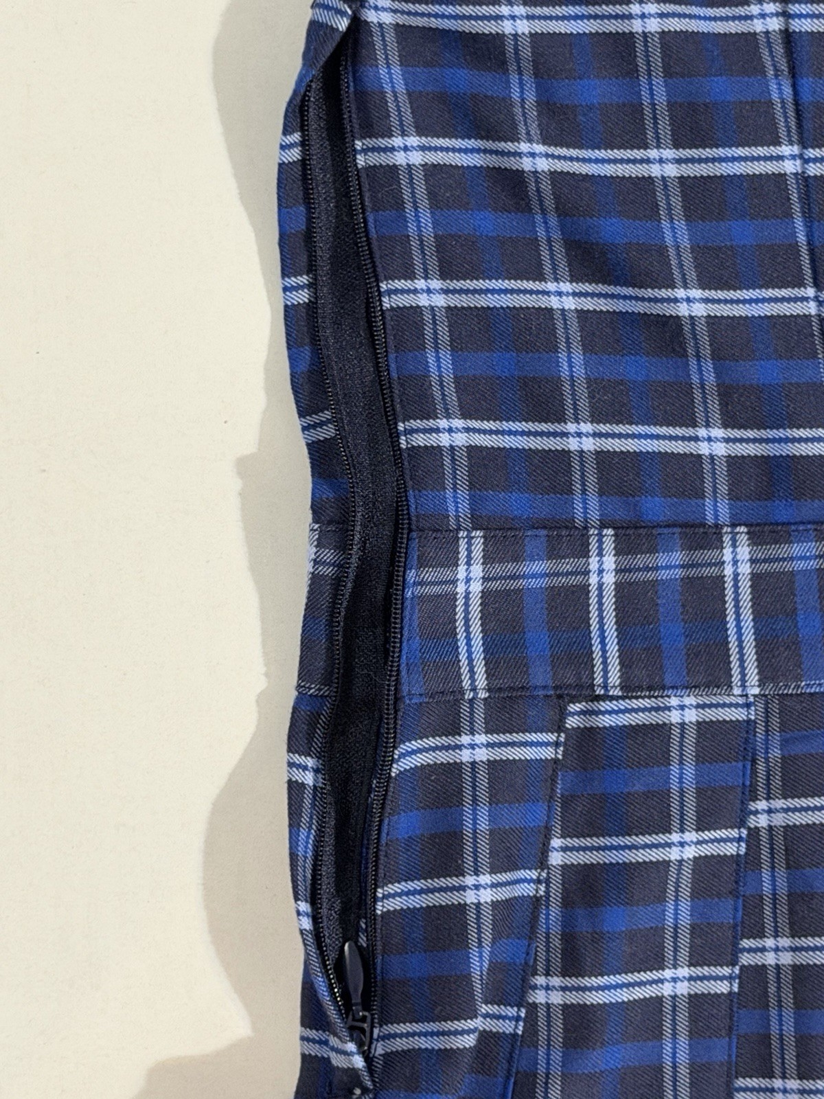 Divided by H&M Blue Plaid Pleated Dress in Size XS / EU Size 34