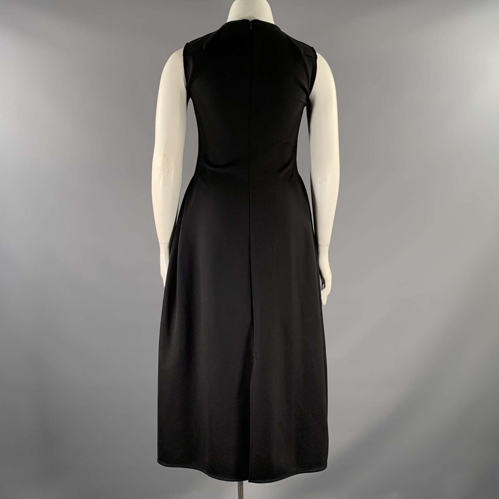 THE ROW Size XL Black Polyamide Blend Long Dress