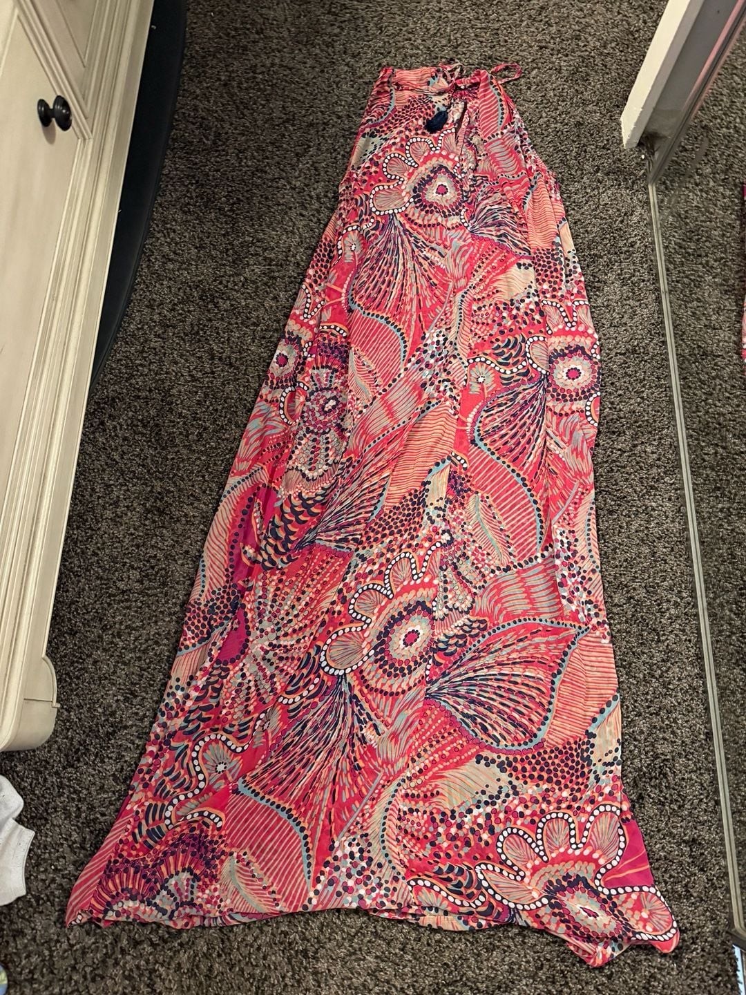 Tommy Bahama Tropical Print Halter Neck Maxi Dress