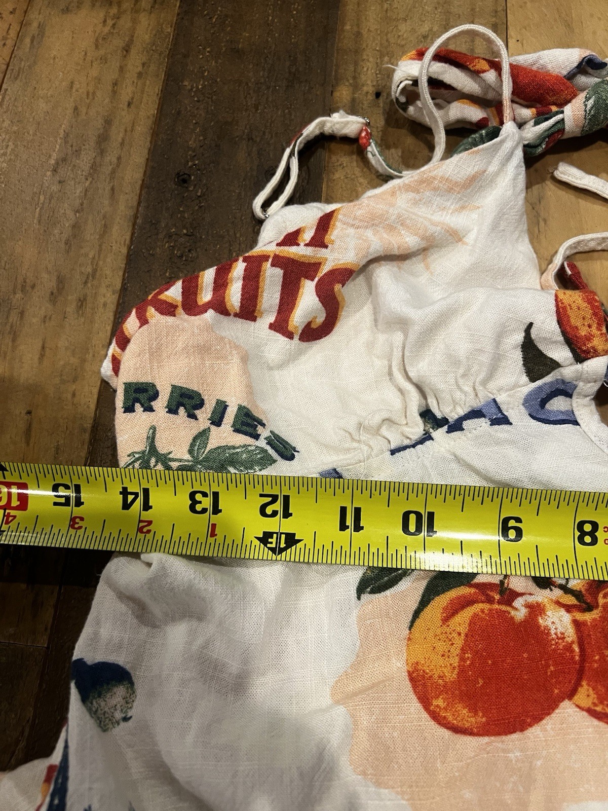 Anthropologie Paper Heart Fruit Print Beach Vacation Maxi Dress L (med) EUC