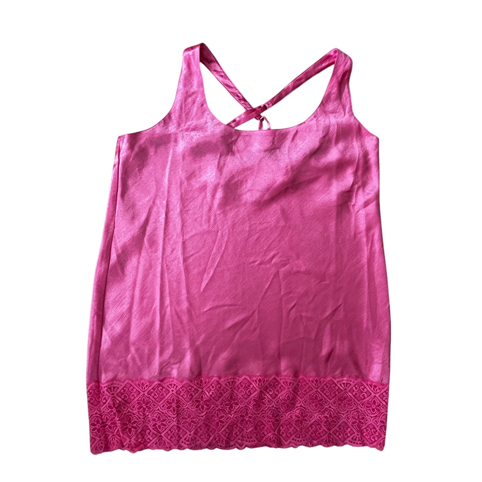 Vintage Y2K Gold Label Victoria’s Secret Barbie Pink Silky Slip Dress Coquette