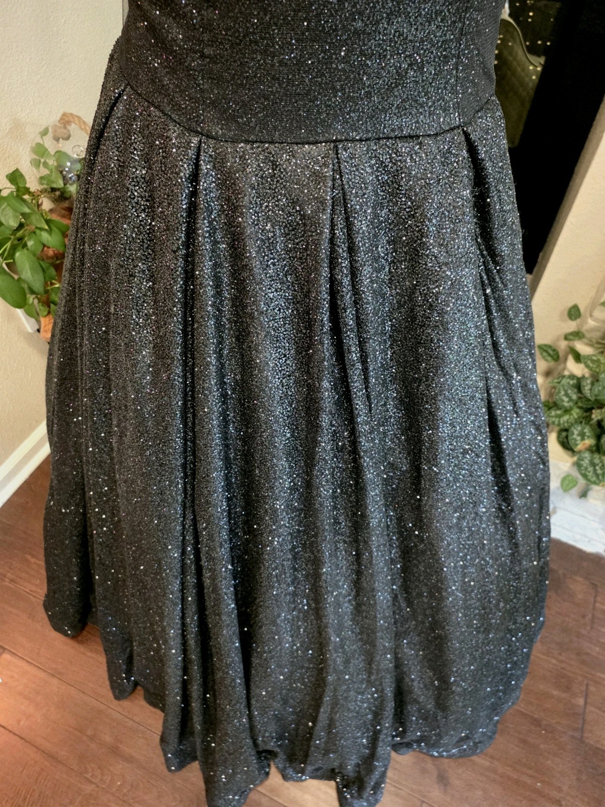 Dancing Queen 1341 Black Glitter Ball Gown Prom Quinceanera Sweetheart 3XL Plus