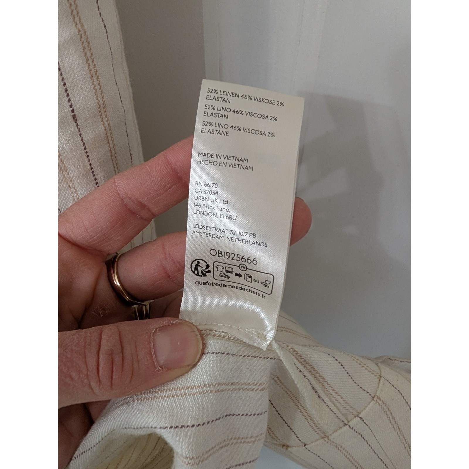 Pilcro Sweetheart Zip-Front Column Midi Dress Striped Puff Sleeve Cream medium