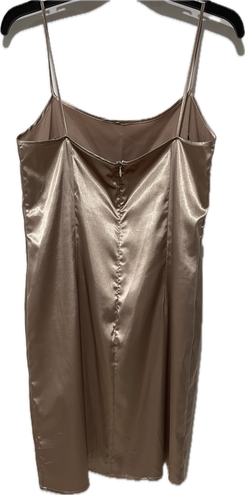 Teri Jon Rickie Freeman Satin Back Zipper Spaghetti Strap Slip Dress Size 10