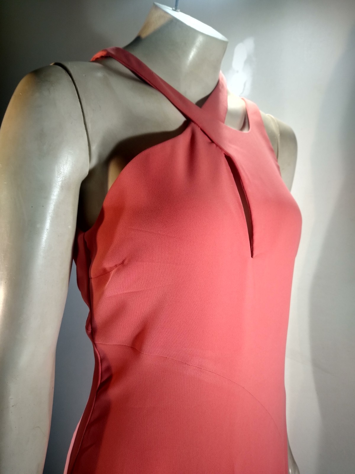 VERSACE rare collab LONG Orange/Salmon dress
