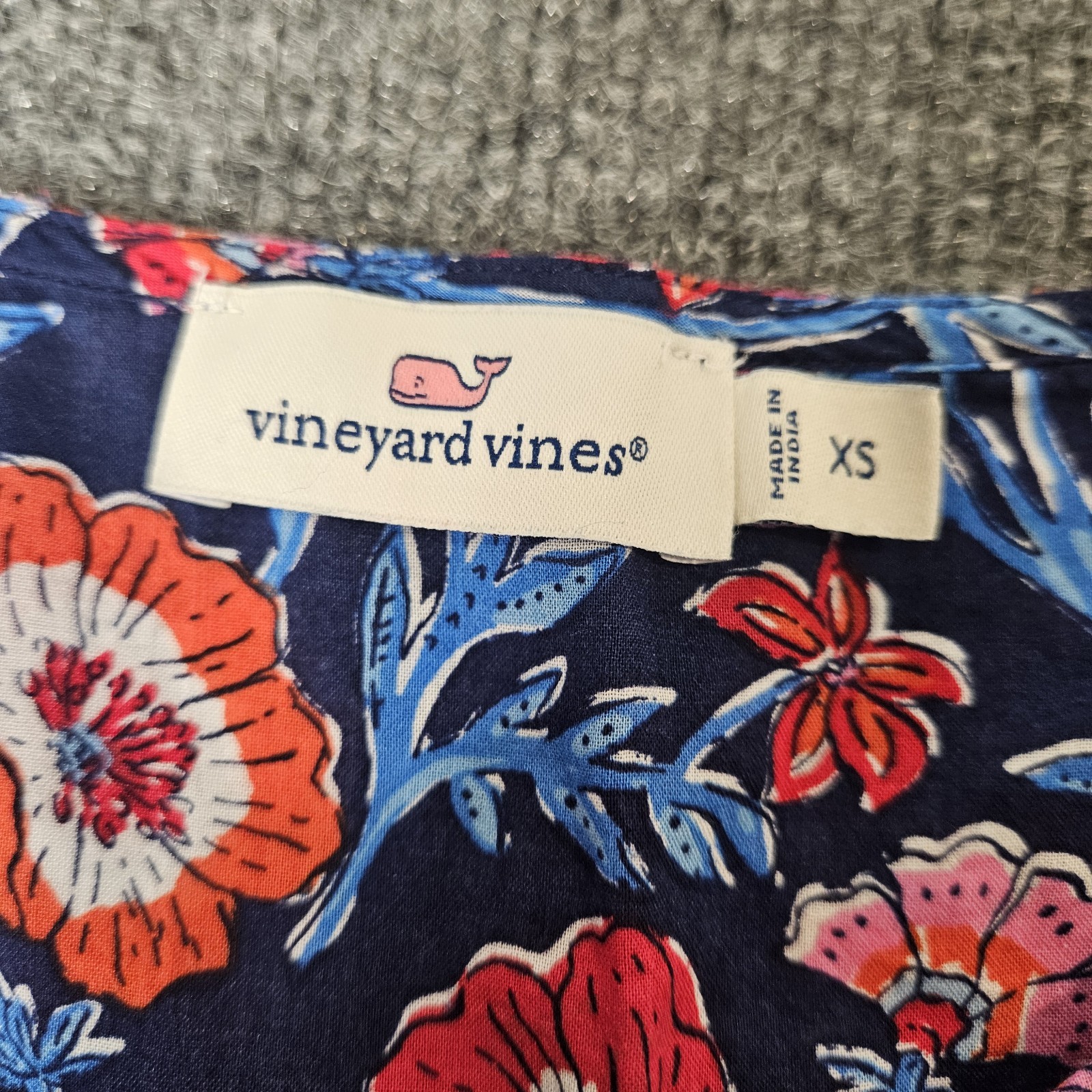 Vineyard Vines Tilsbury Tassel Bottom Dress Size XS Tunic Floral Summer Breezy