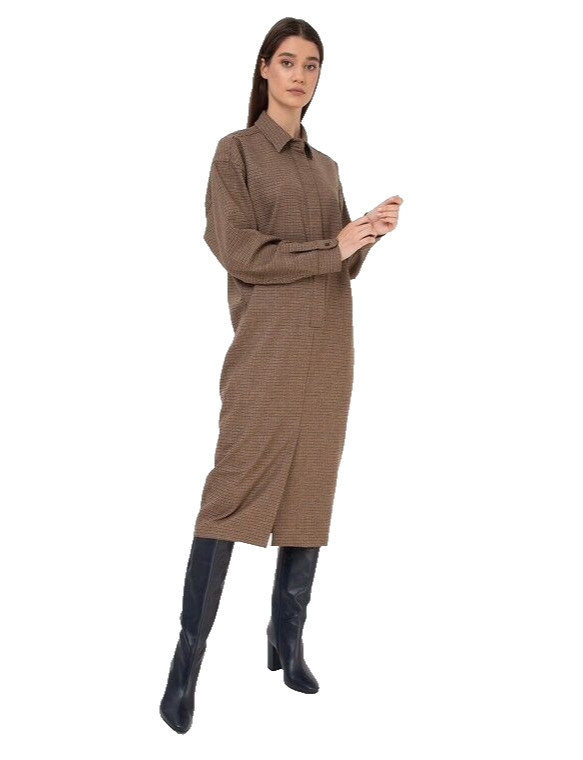 ✨ MAX MARA Brown Virgin WOOL and Cashmere Dress Usa2_ It36_ De32_ Uk4_ Fr34