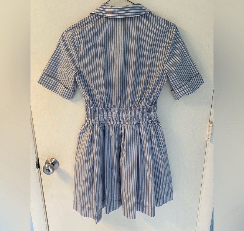 NWOT Veronica Beard Susan Striped Mini Dress In Blue Multi Size 2