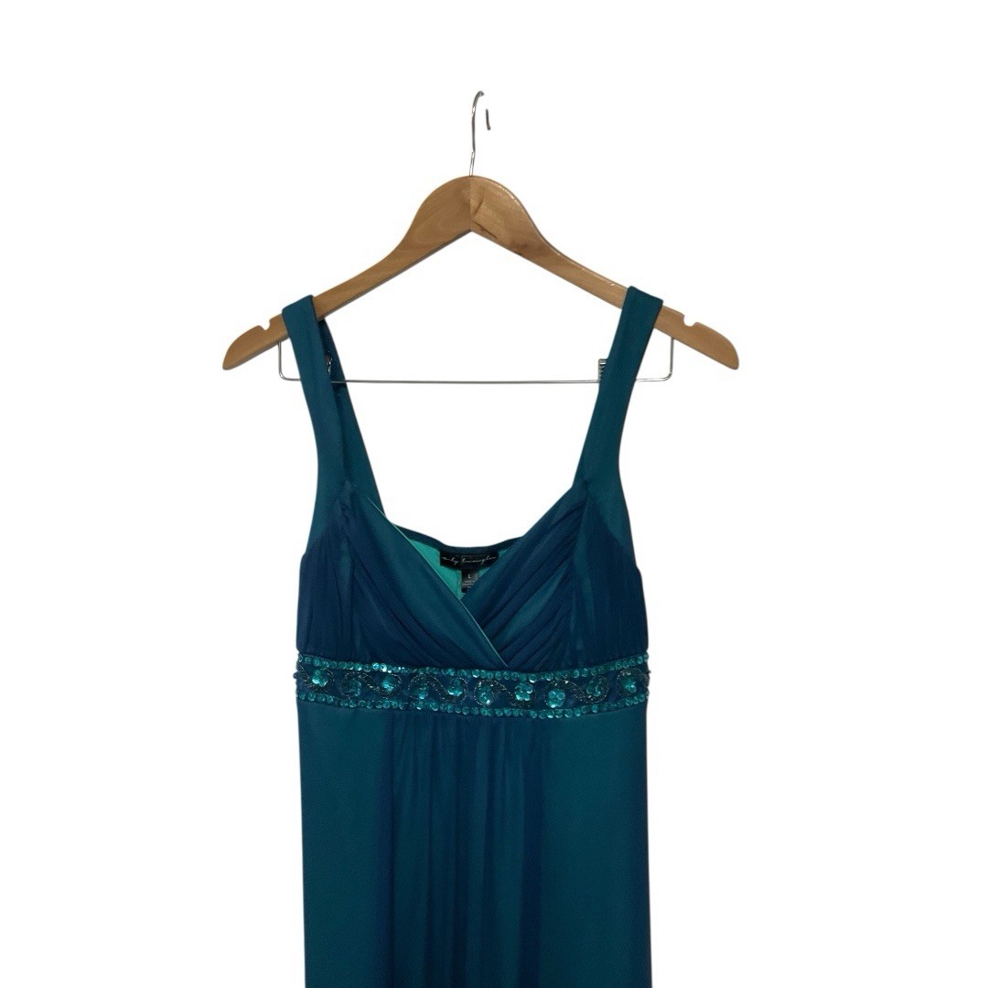 VTG City Triangles Y2K Babydoll Maxi Halter Mesh Layered Fairy Hi Lo Prom L