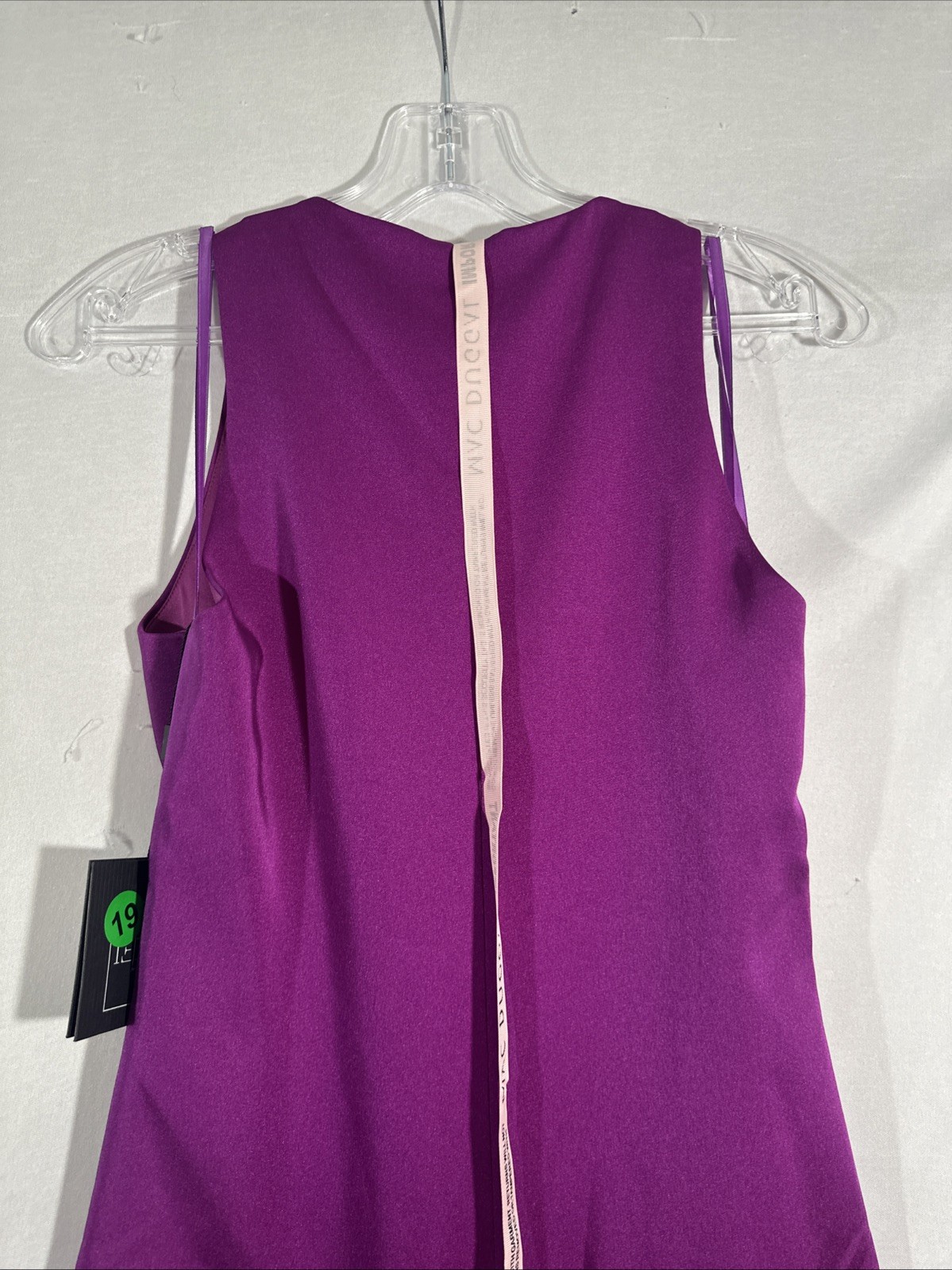 NWT IEENA Mac Duggal [ 2 ] 55805 Feathered Hem High Neck Trapeze Dress #U1531