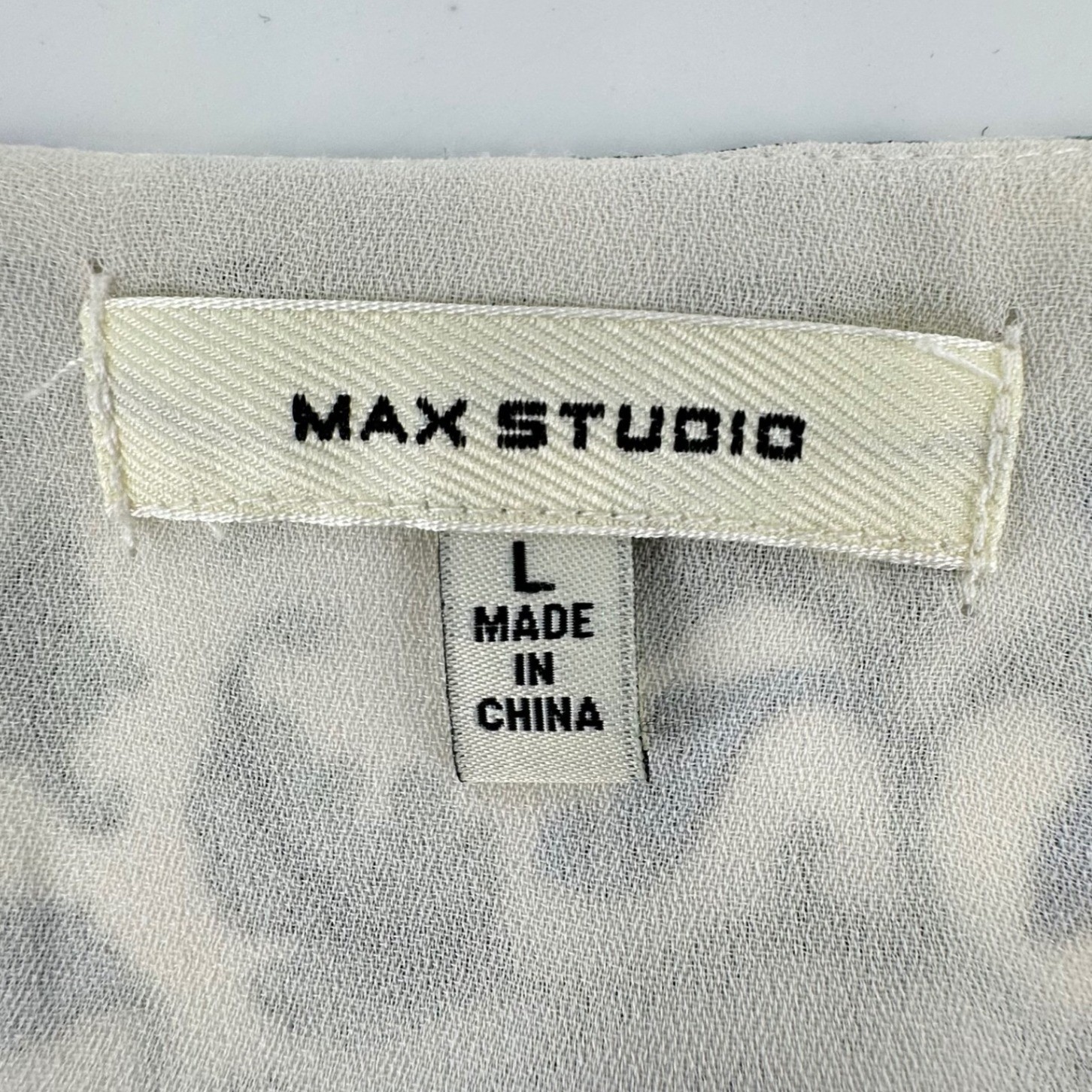 Max Studio Floral Ruffle Maxi Dress High Low L Blue White Prairie Garden Party