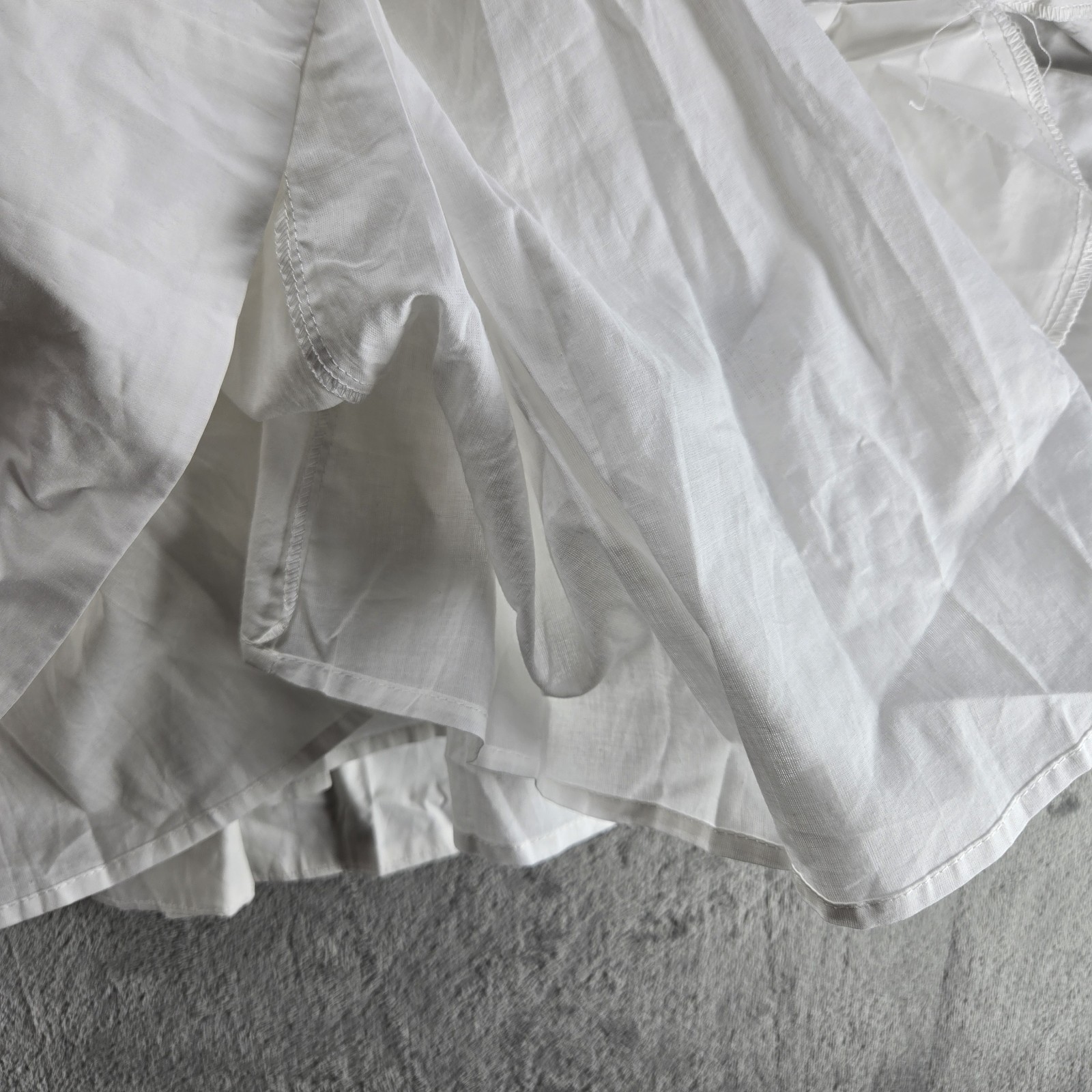 Sofie the Label Shimmer White Bow Dress Puff Sleeve Size Small In Ivory NWT